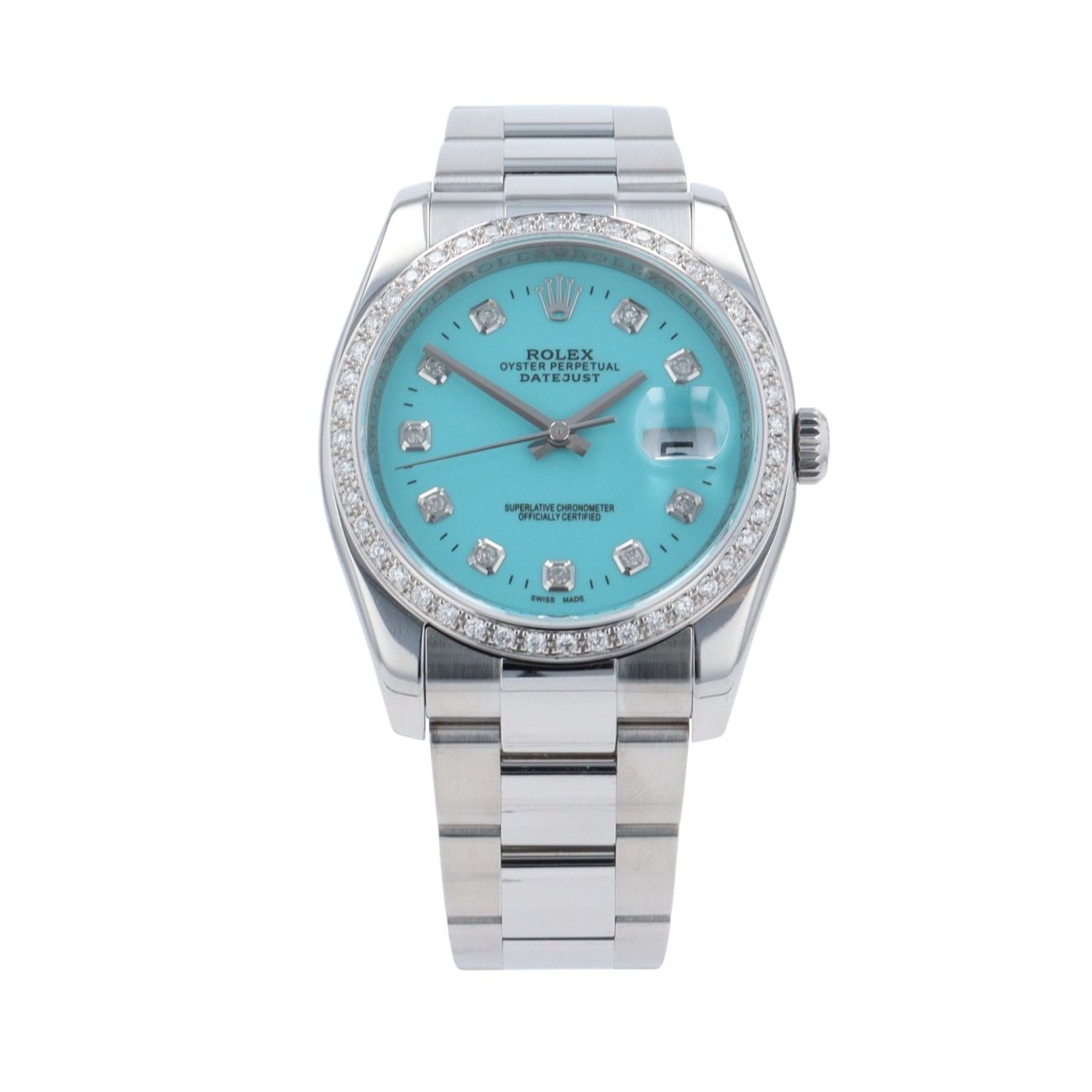 Rolex Custom Datejust Pre Owned Watch Ref 116200