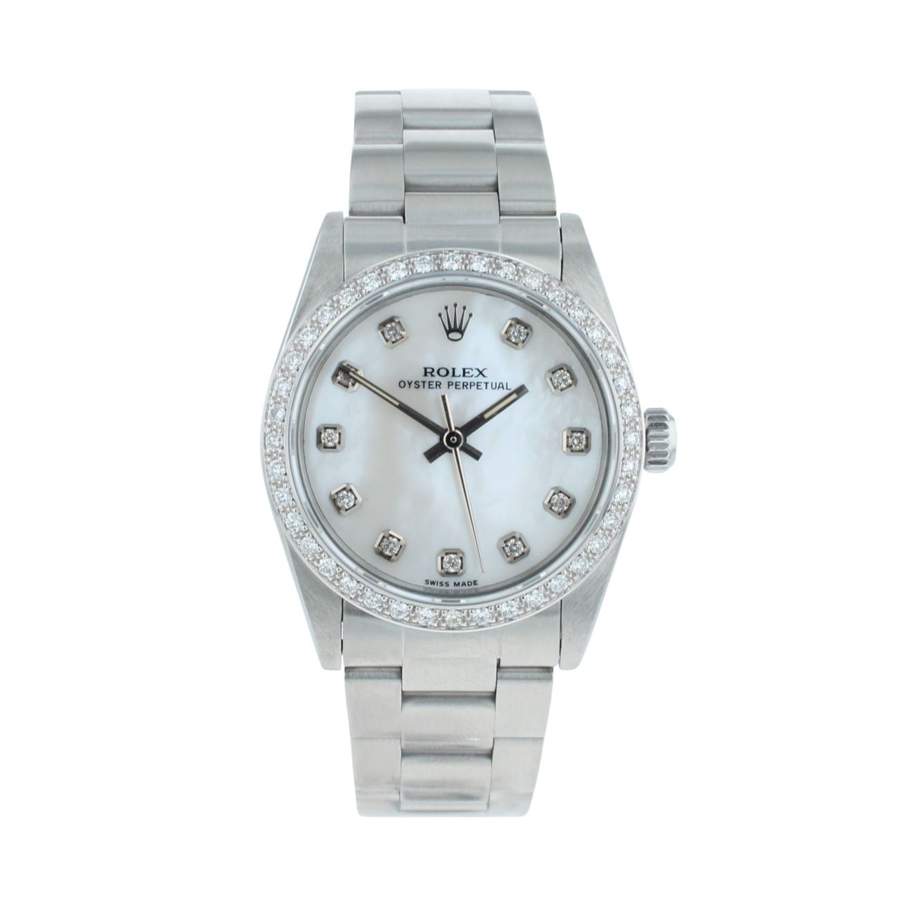 Rolex Custom Oyster Perpetual Pre Owned Watch Ref 67480