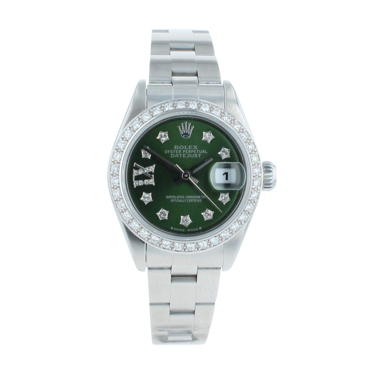 Rolex Custom Oyster Perpetual Date Pre Owned Watch Ref 79160