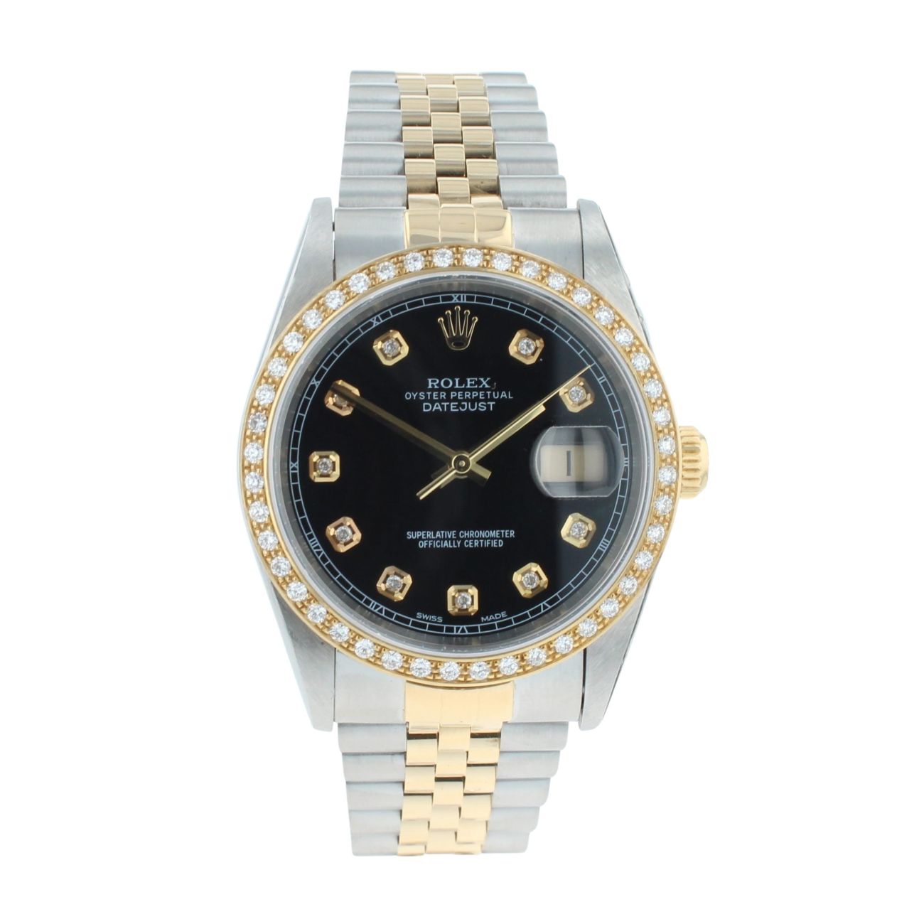 Rolex Custom Datejust Pre Owned Watch Ref 16233
