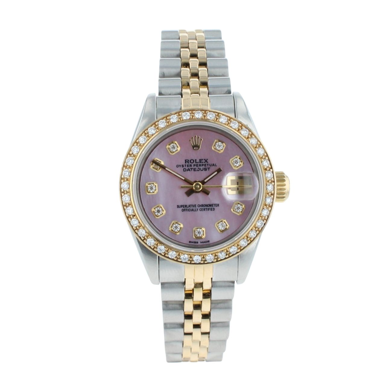 Rolex Custom Datejust Pre Owned Watch Ref 69173