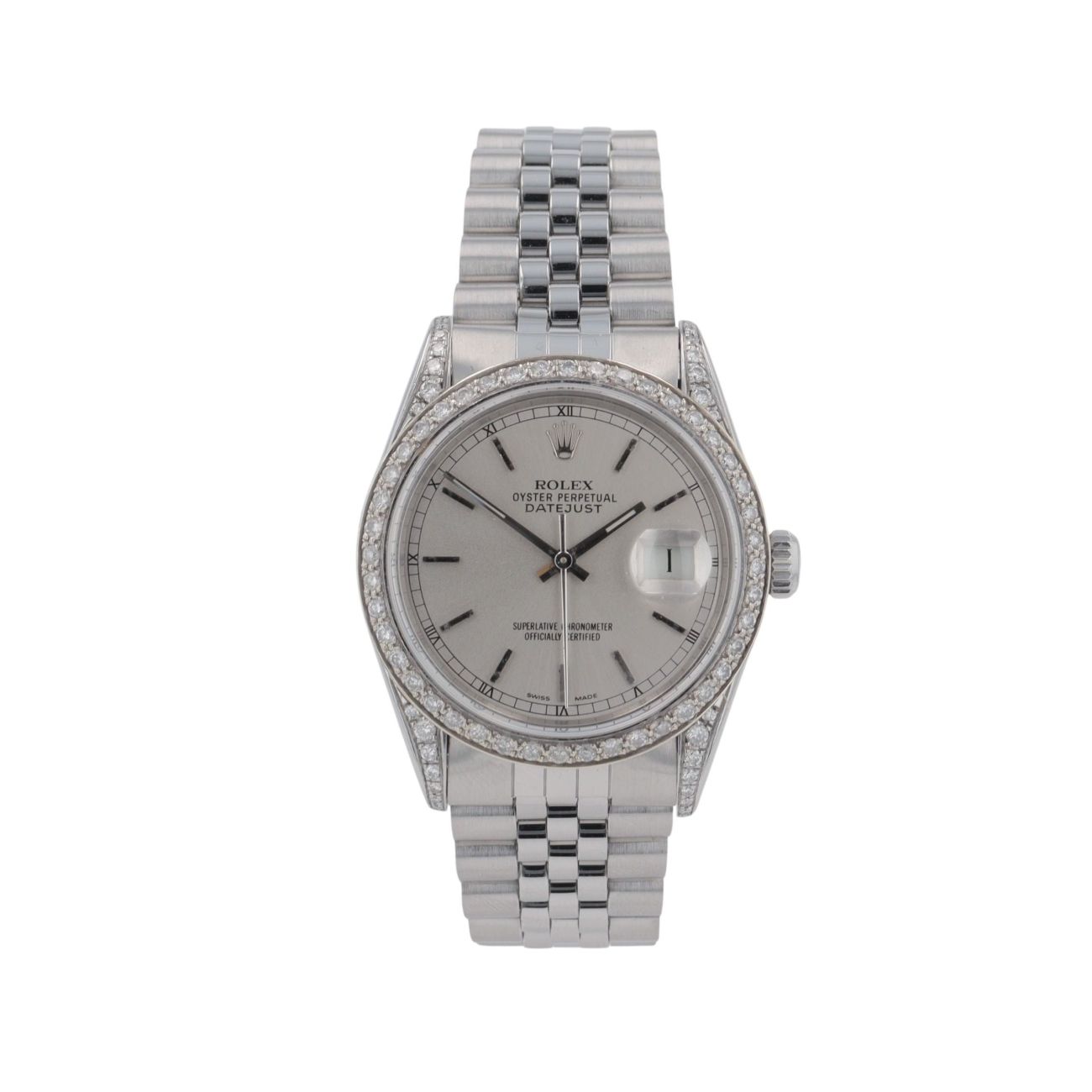 Rolex Custom Datejust Pre Owned Watch Ref 16014