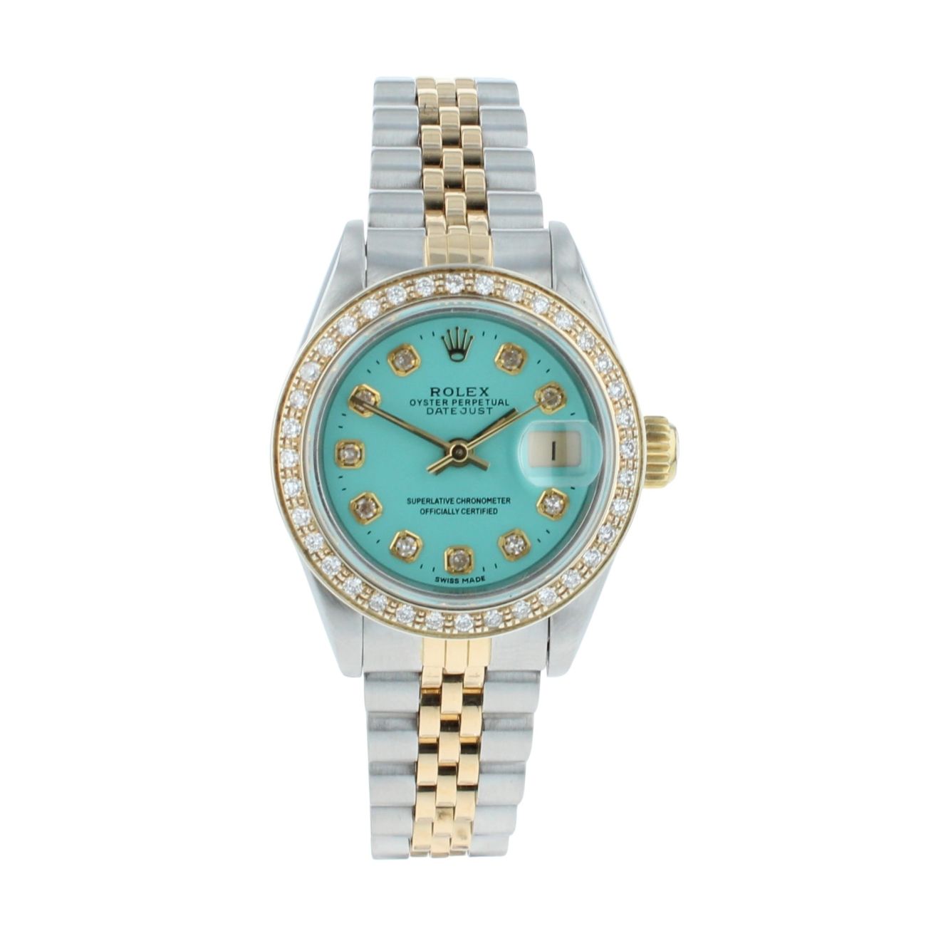 Rolex Custom Datejust Pre Owned Watch Ref 69173