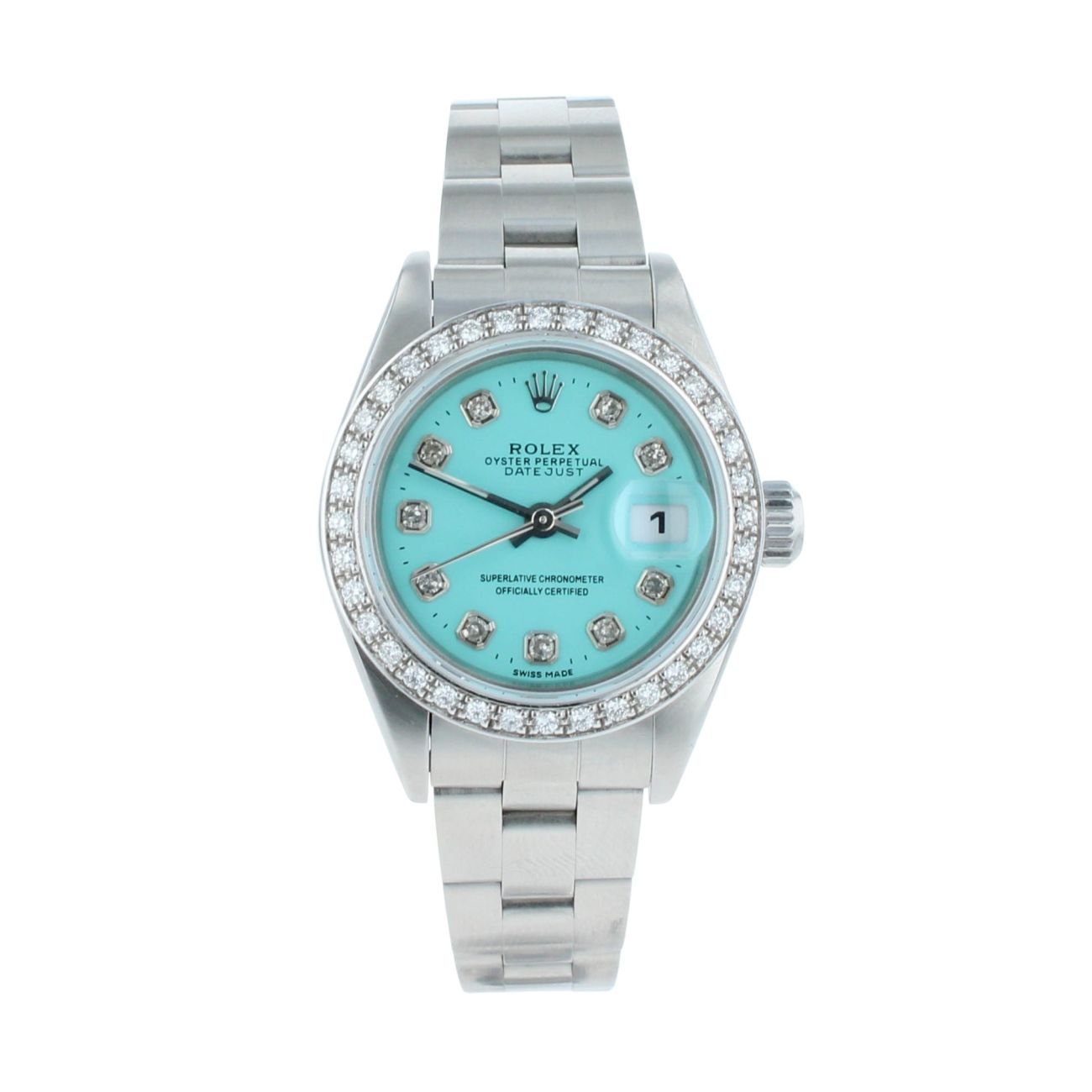 Rolex Custom Oyster Perpetual Date Pre Owned Watch Ref 79160