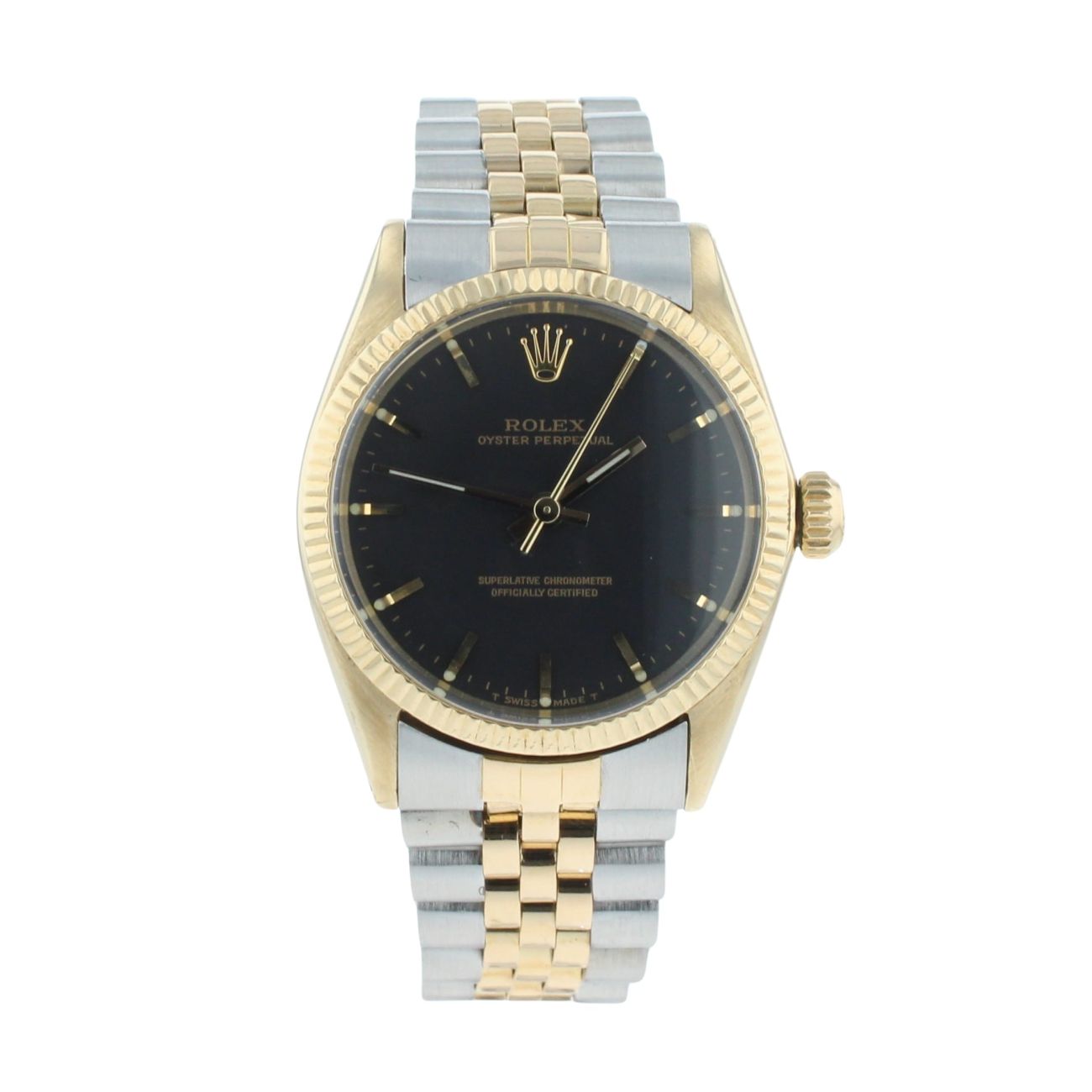 Rolex Custom Oyster Perpetual Pre Owned Watch Ref 6551