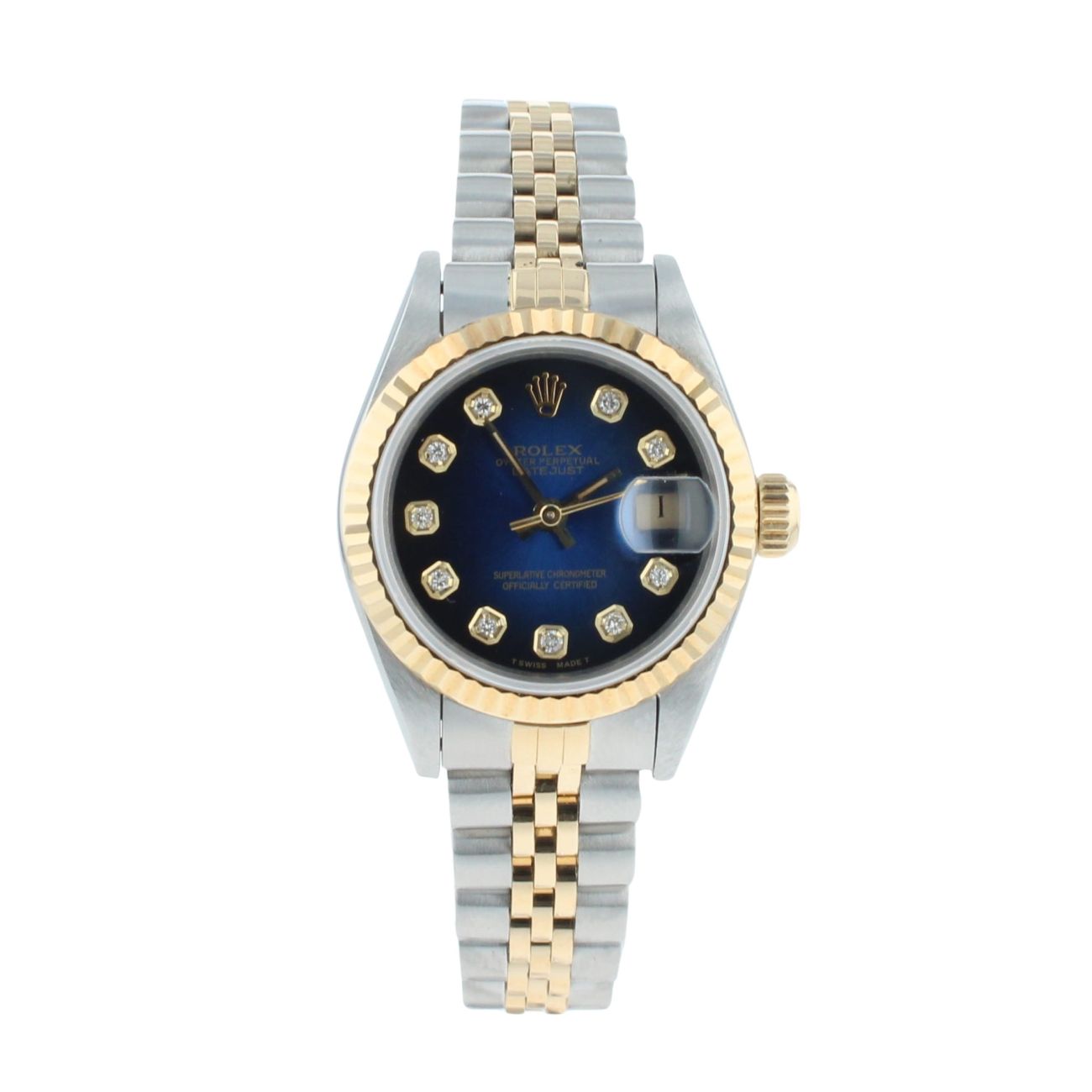 Rolex Custom Datejust Pre Owned Watch Ref 69173