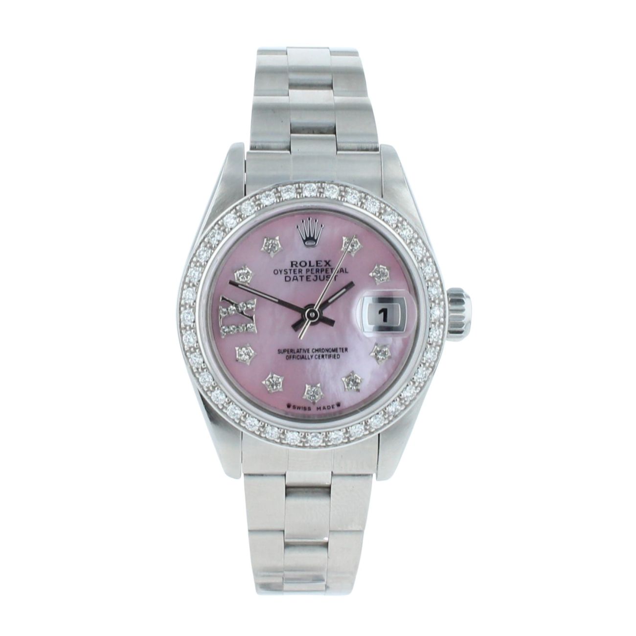 Rolex Custom Oyster Perpetual Date Pre Owned Watch Ref 79160