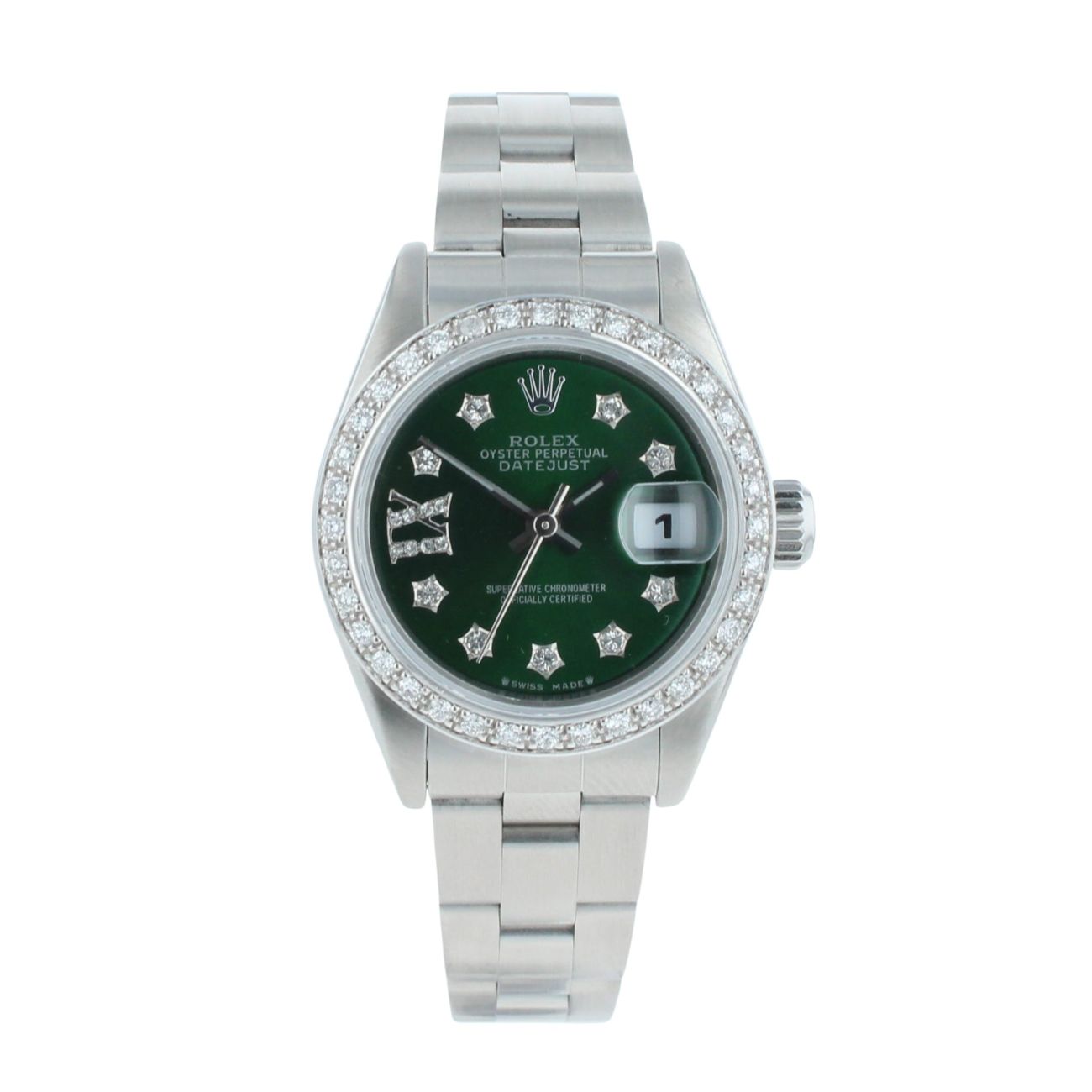 Rolex Custom Oyster Perpetual Date Pre Owned Watch Ref 79160