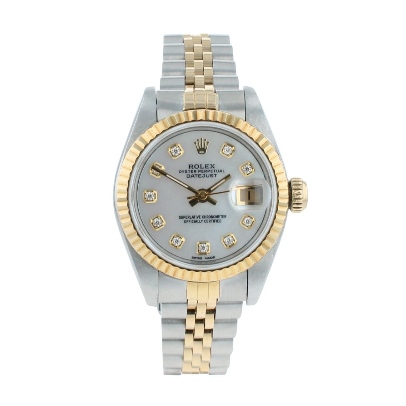 Rolex Custom Datejust Pre Owned Watch Ref 69173