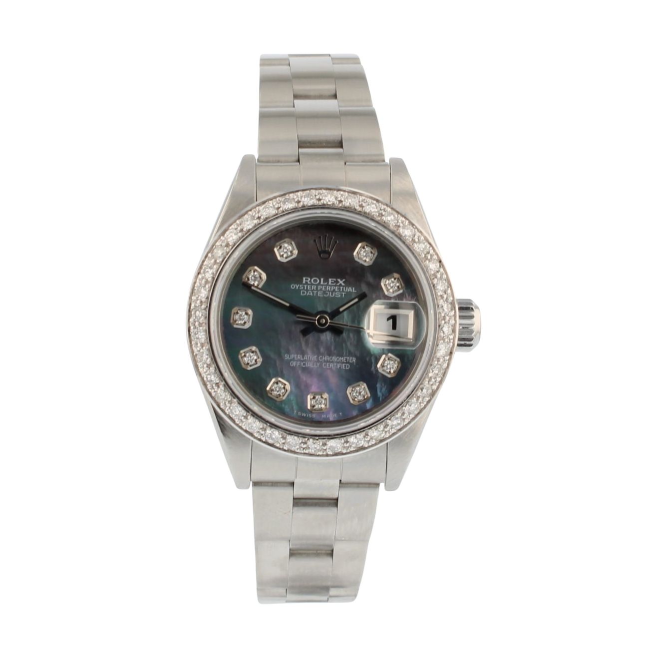 Rolex Custom Oyster Perpetual Date Pre Owned Watch Ref 79160