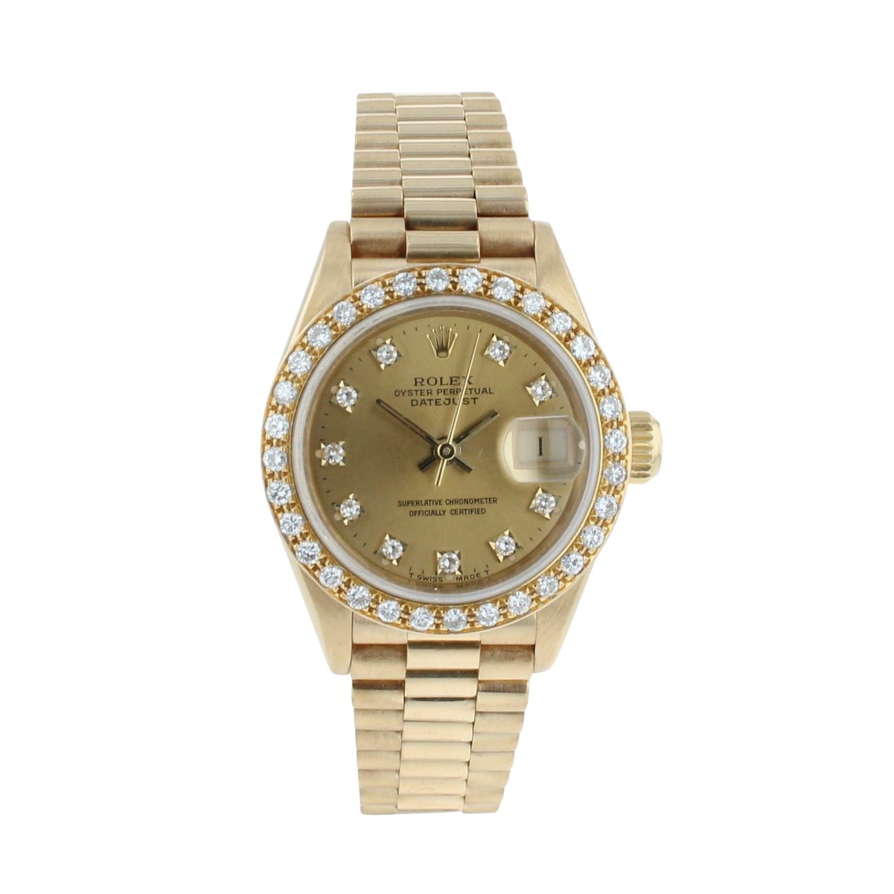 Rolex Custom Datejust Pre Owned Watch Ref 69178