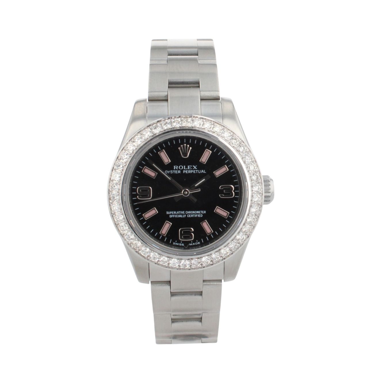 Rolex Custom Oyster Perpetual Pre Owned Watch Ref 176200