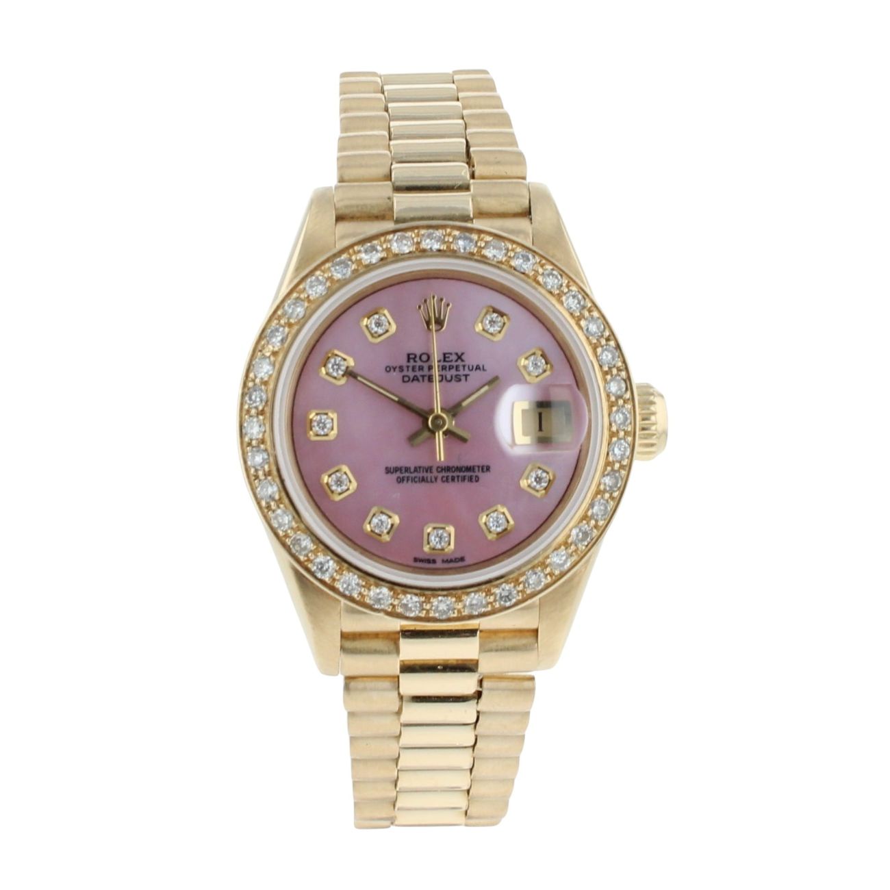 Rolex Custom Datejust Pre Owned Watch Ref 69178