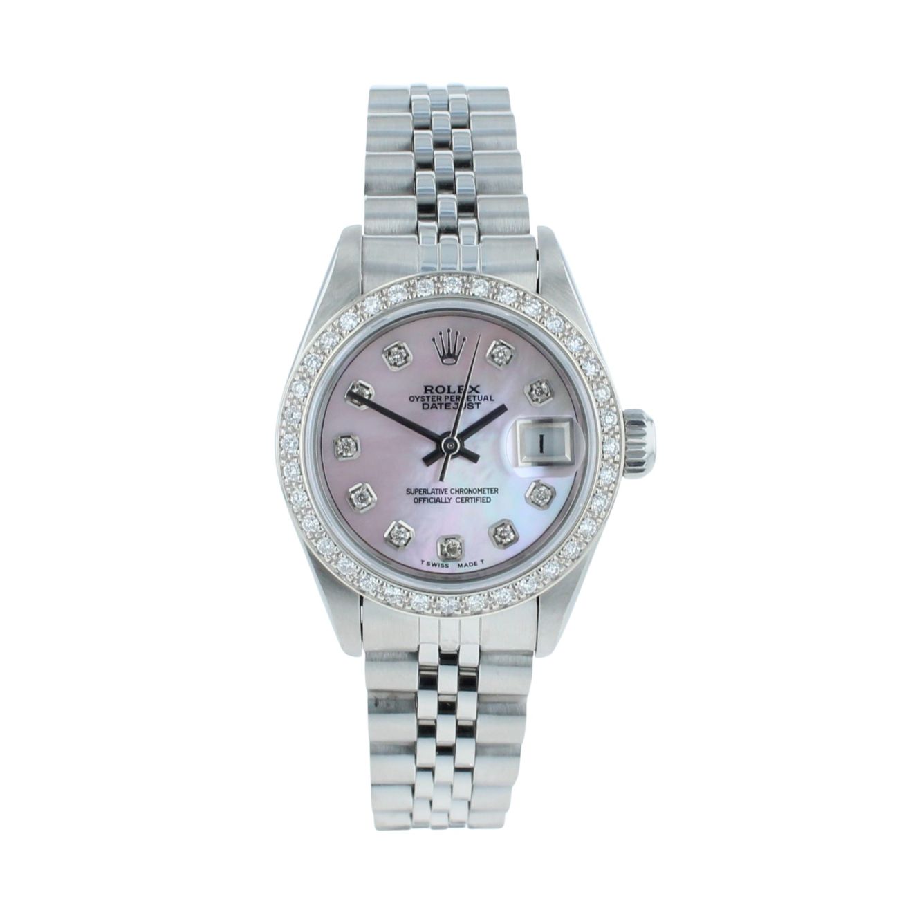 Rolex Custom Datejust Pre Owned Watch Ref 69174