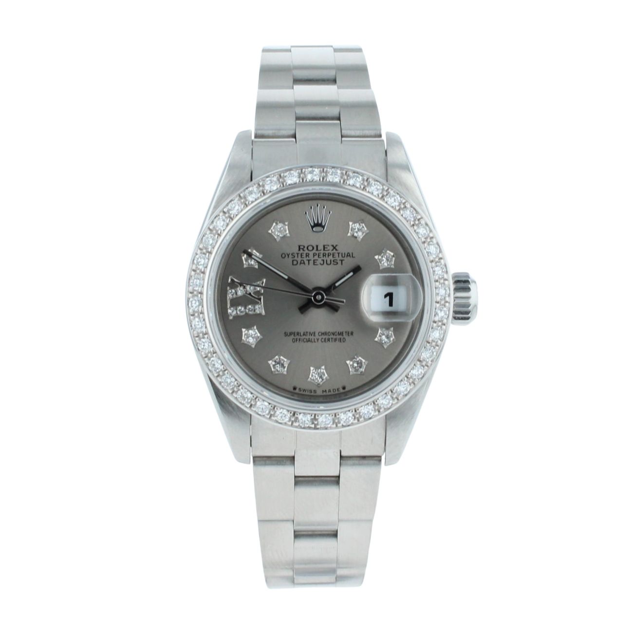 Rolex Custom Oyster Perpetual Date Pre Owned Watch Ref 79190