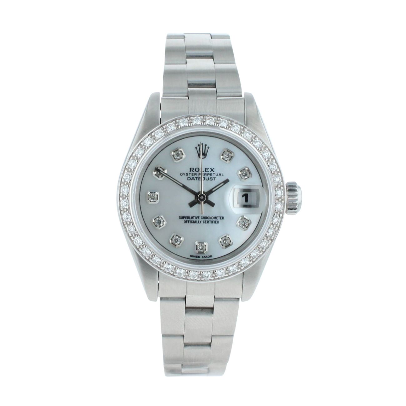 Rolex Custom Oyster Perpetual Date Pre Owned Watch Ref 79160