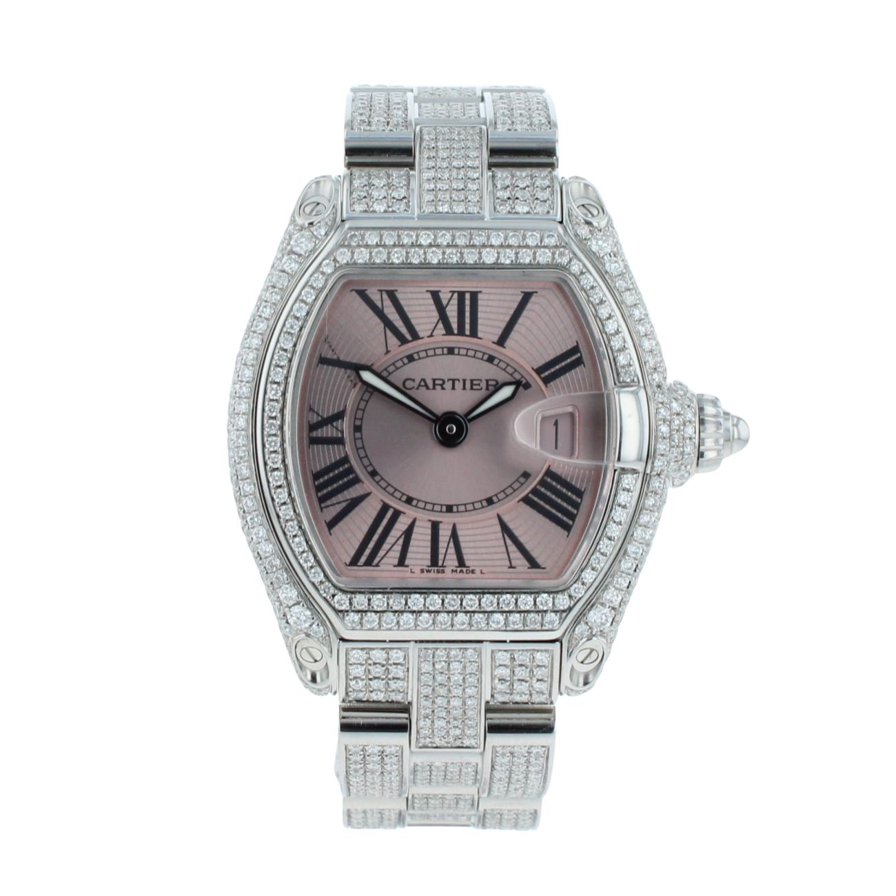 Cartier Custom Ice Roadster Pre Owned Watch Ref 2675
