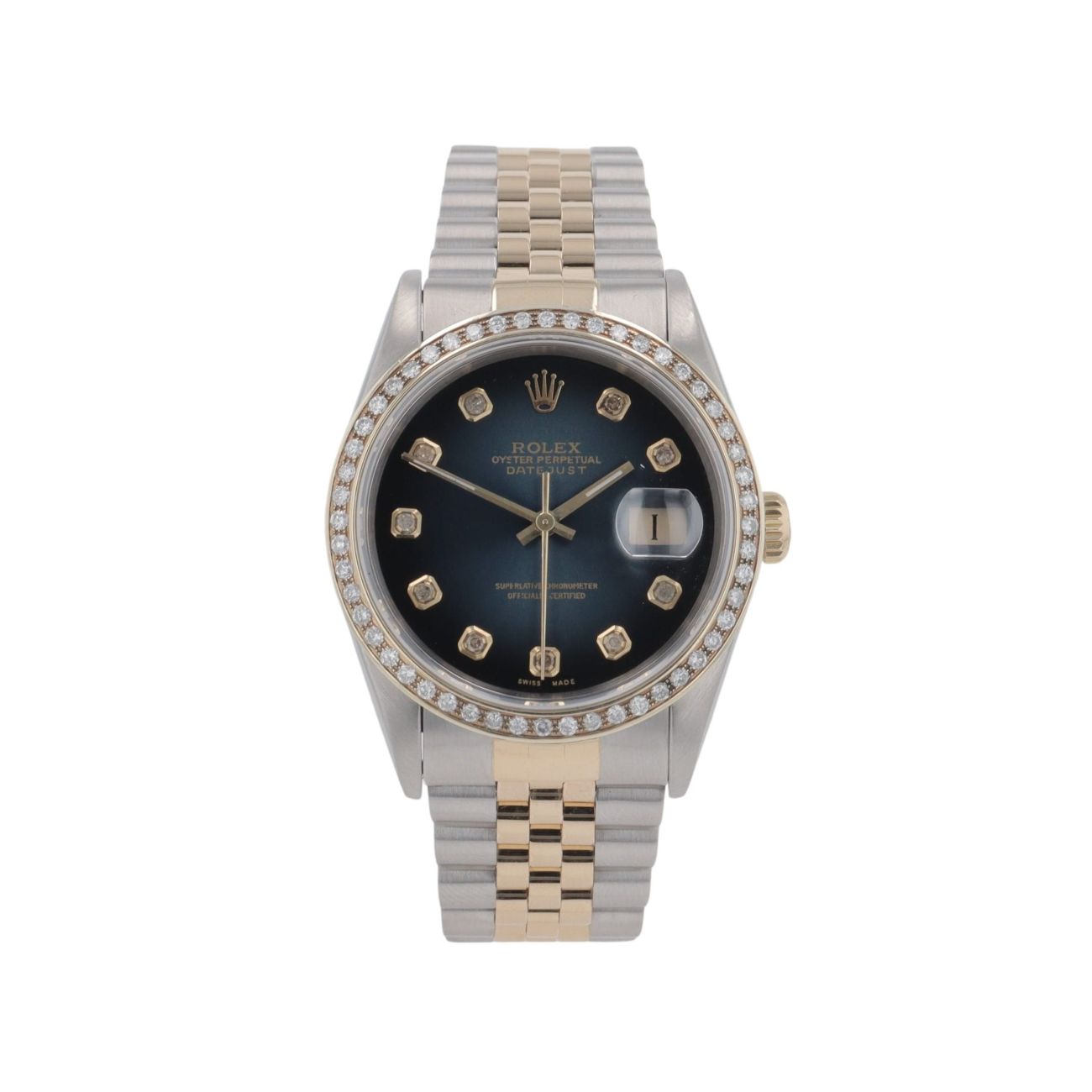 Rolex Custom Datejust Pre Owned Watch Ref 16233