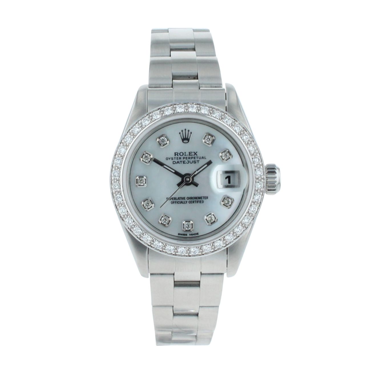 Rolex Custom Oyster Perpetual Date Pre Owned Watch Ref 69160