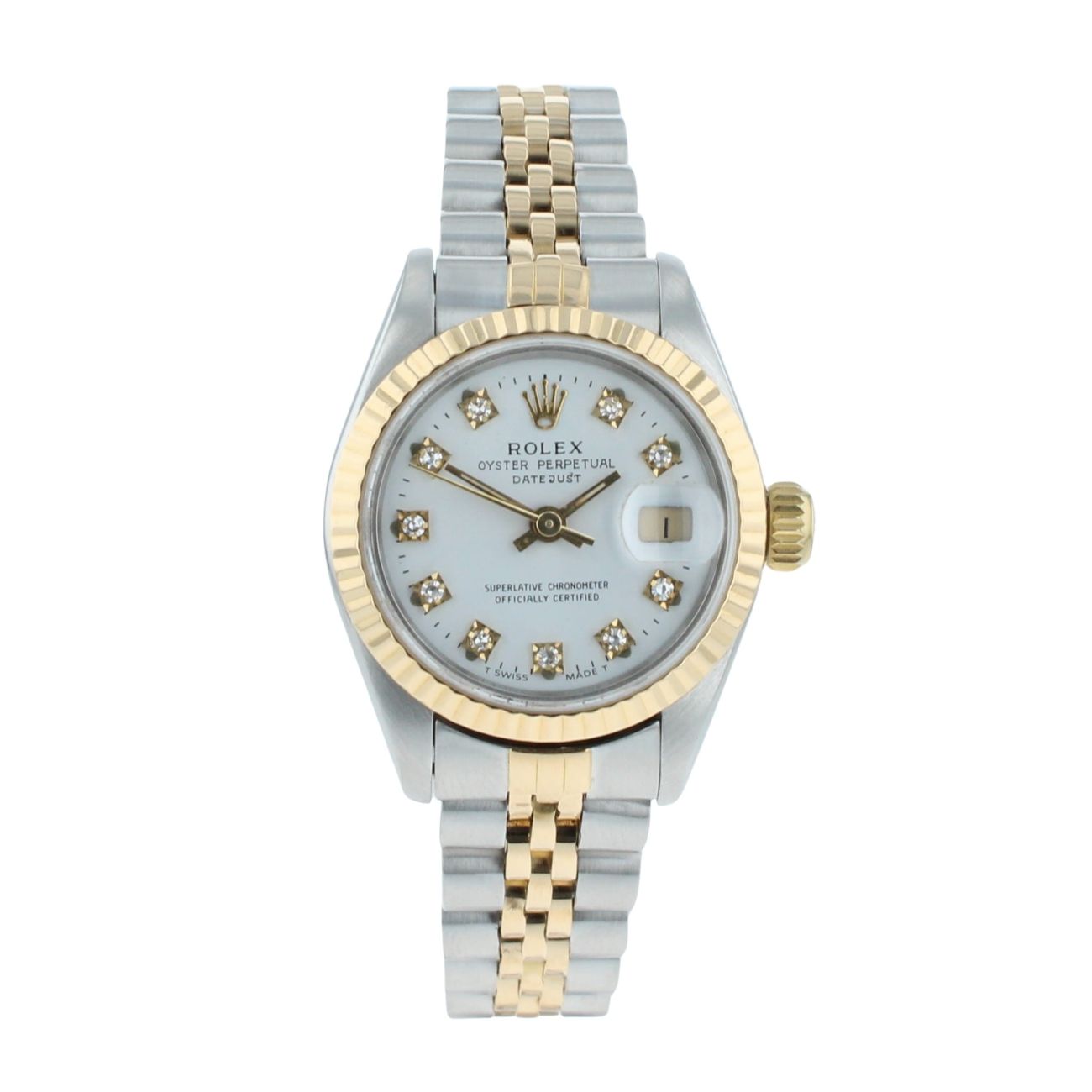 Rolex Custom Datejust Pre Owned Watch Ref 69173