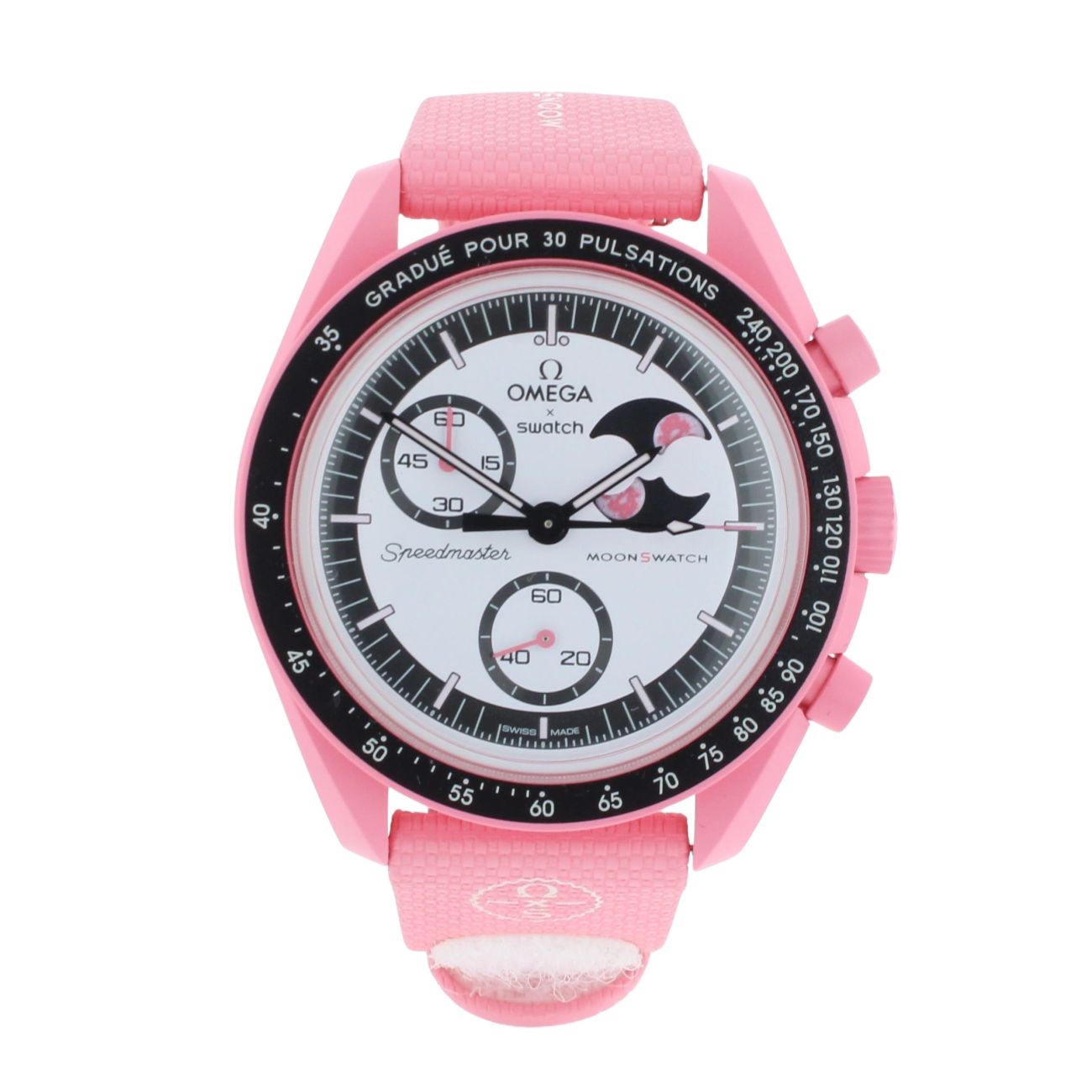 Omega Moon Swatch 'Mission to the Pink MoonPhase' Pre Owned Watch