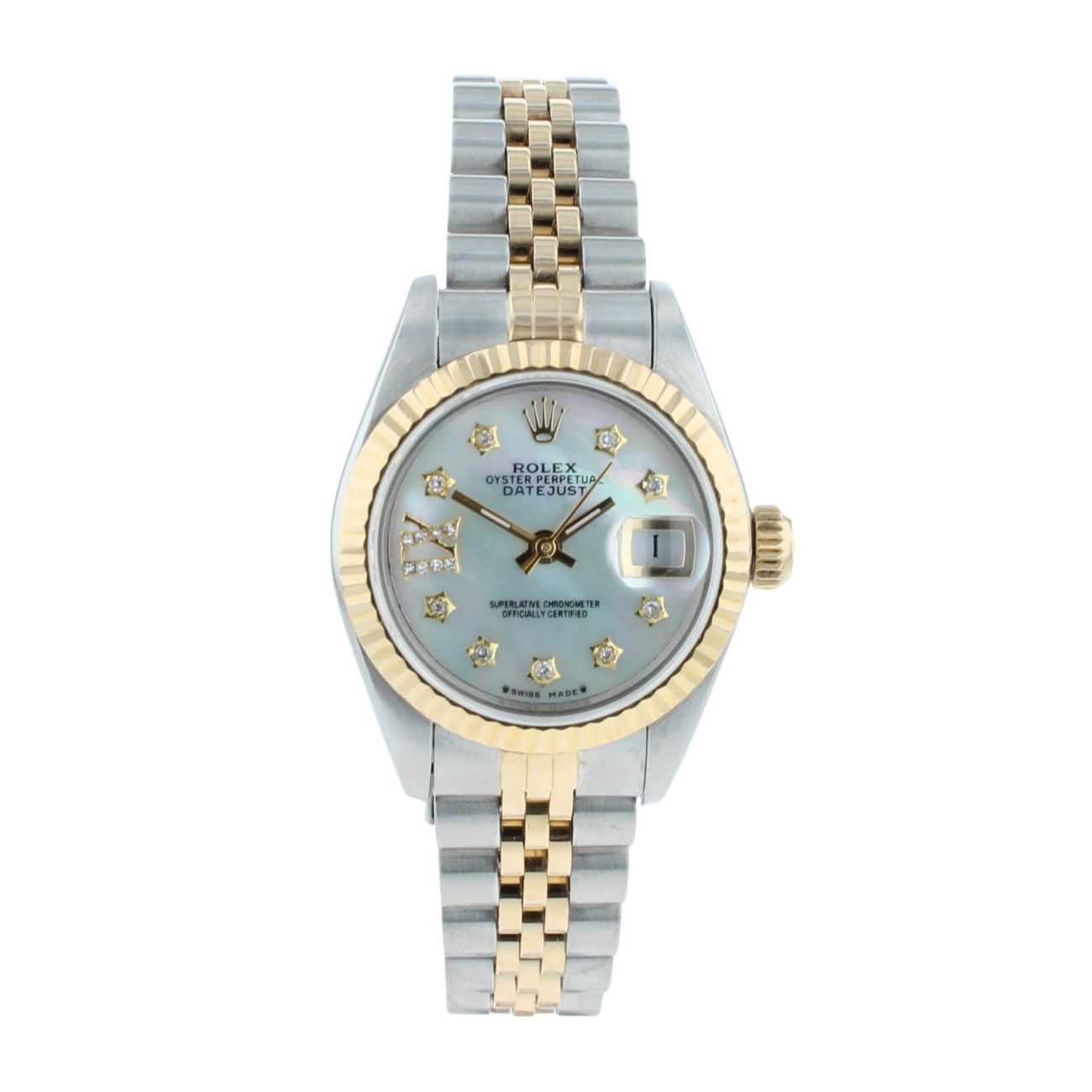 Rolex Custom Datejust Pre Owned Watch Ref 69173