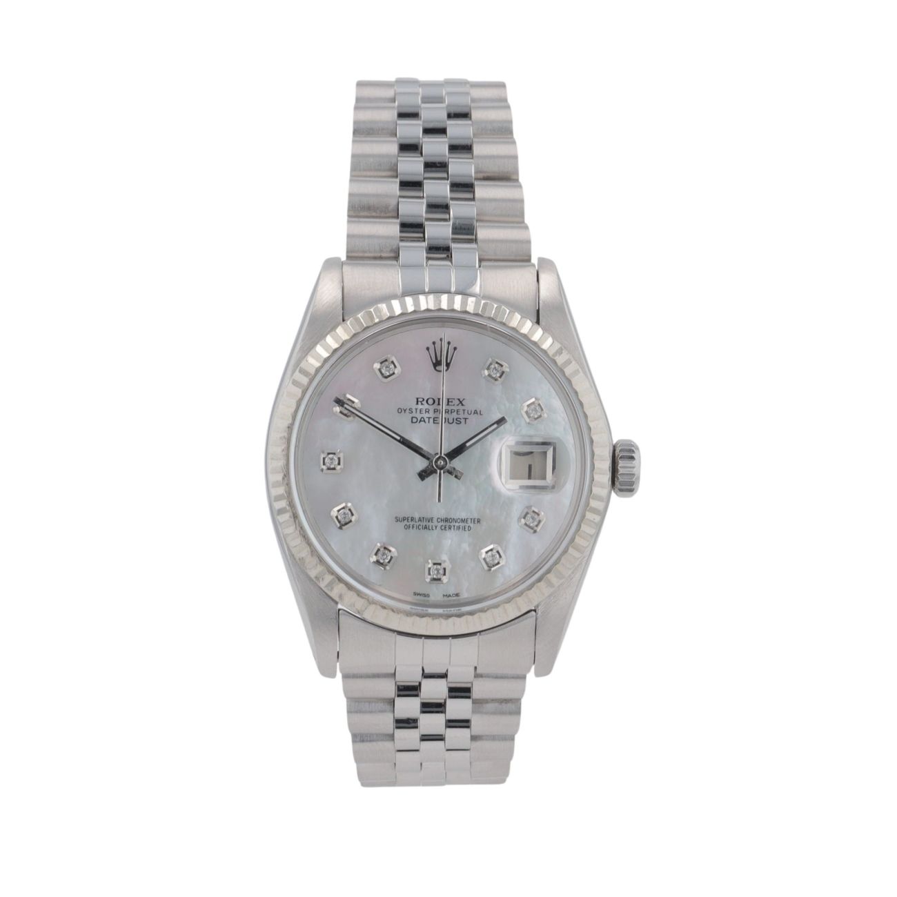 Rolex Custom Datejust Pre Owned Watch Ref 16014