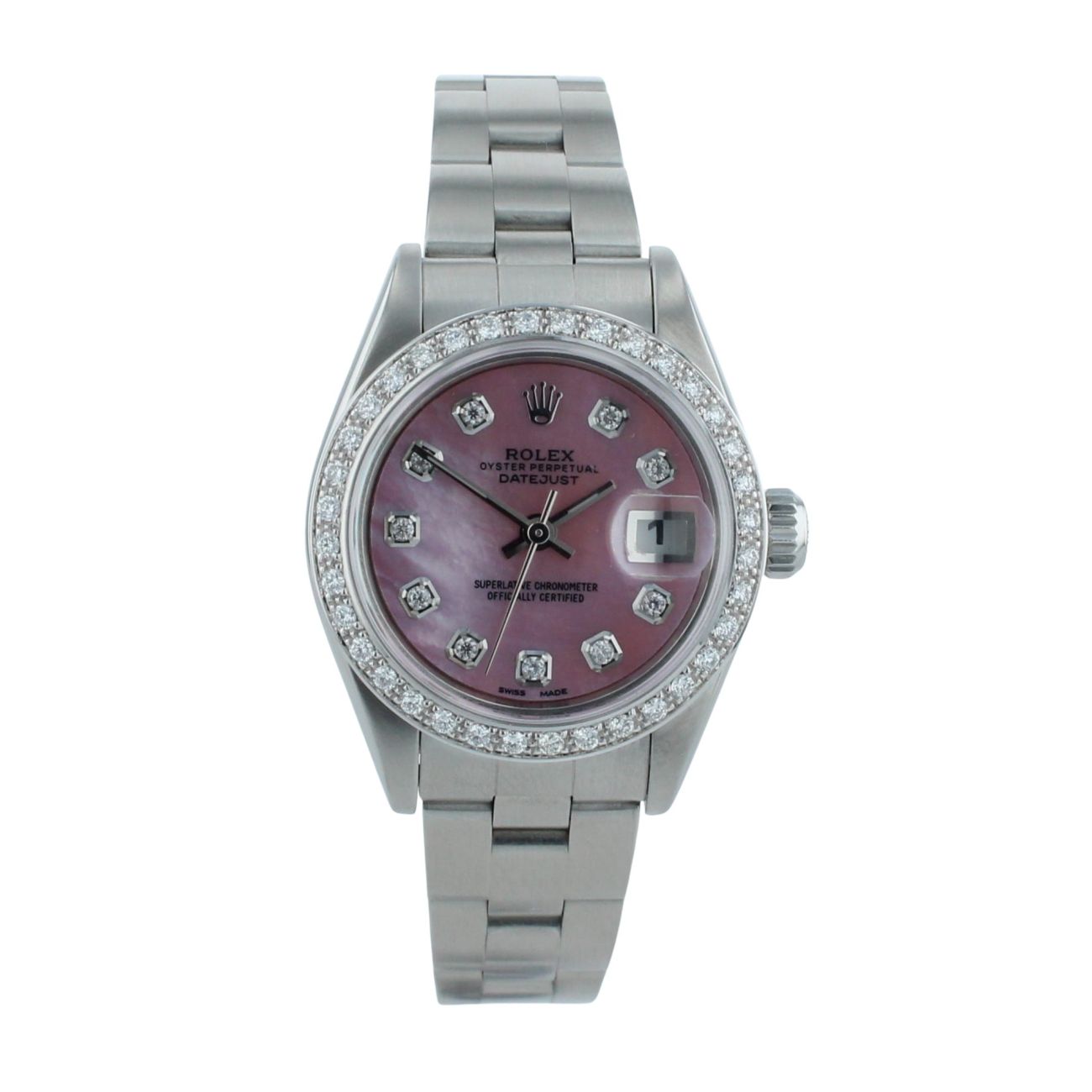 Rolex Custom Oyster Perpetual Date Pre Owned Watch Ref 79160