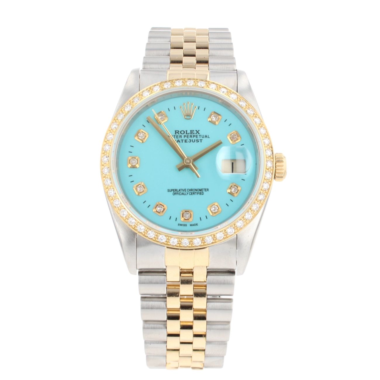 Rolex Custom Datejust Pre Owned Watch Ref 16233