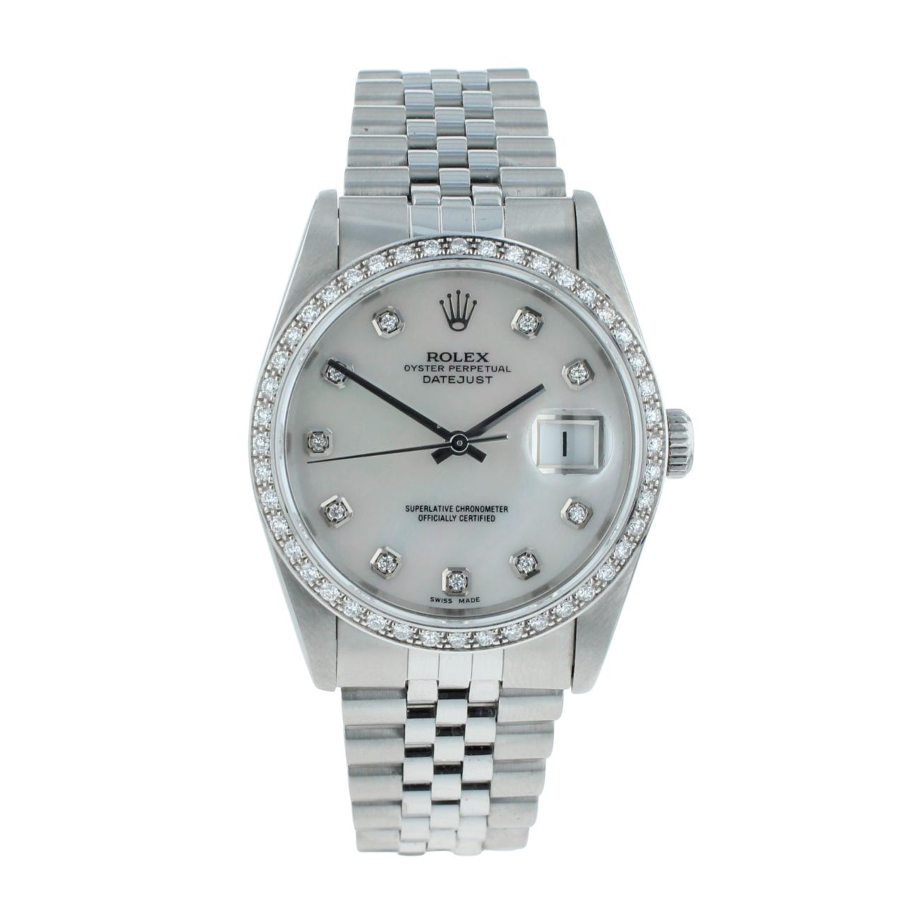 Rolex Custom Datejust Pre Owned Watch Ref 16234