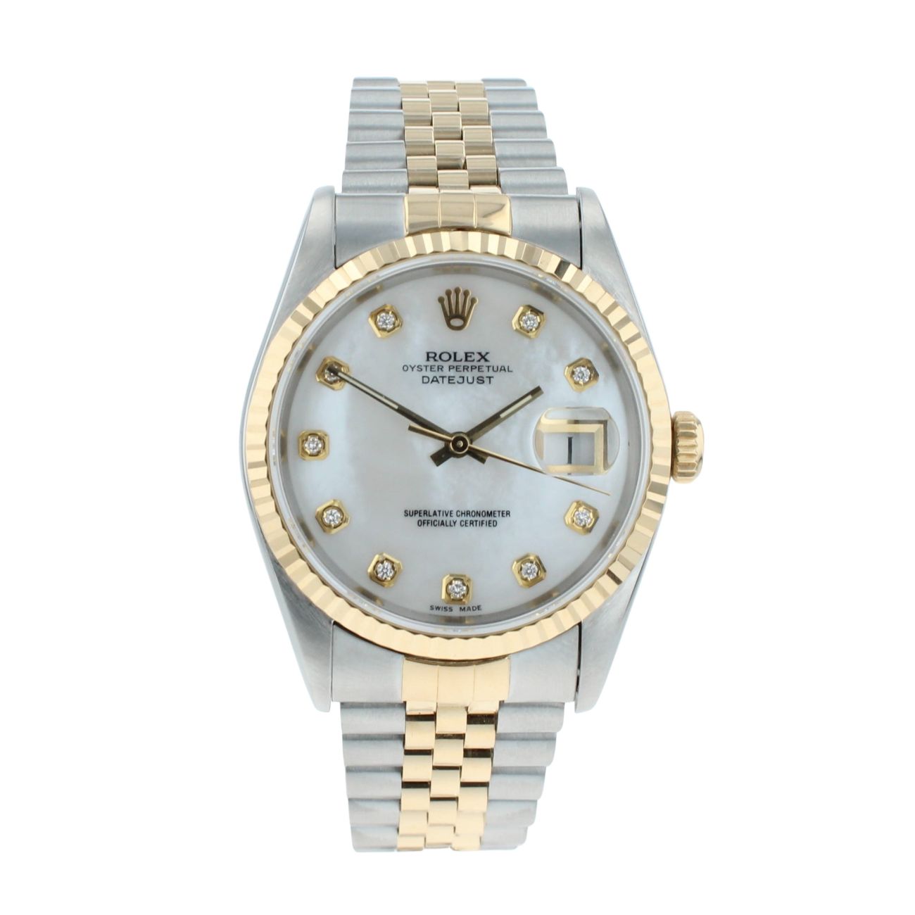 Rolex Custom Datejust Pre Owned Watch Ref 16233
