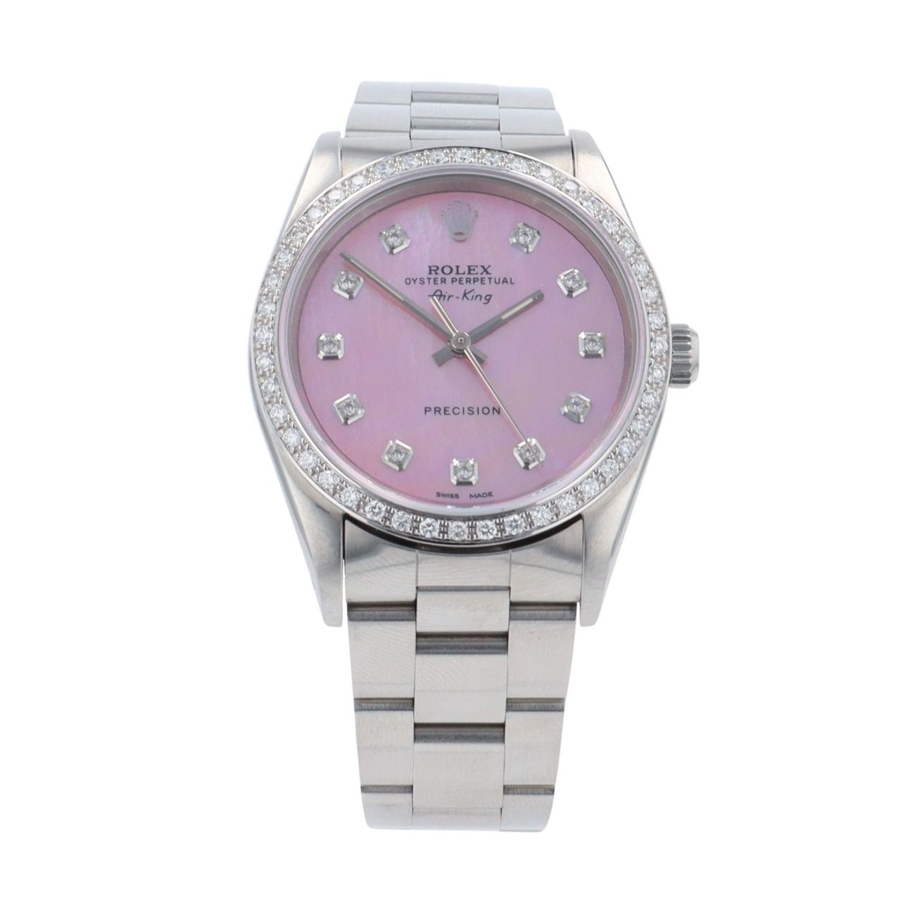 Rolex Custom Air-King Pre Owned Watch Ref 14000