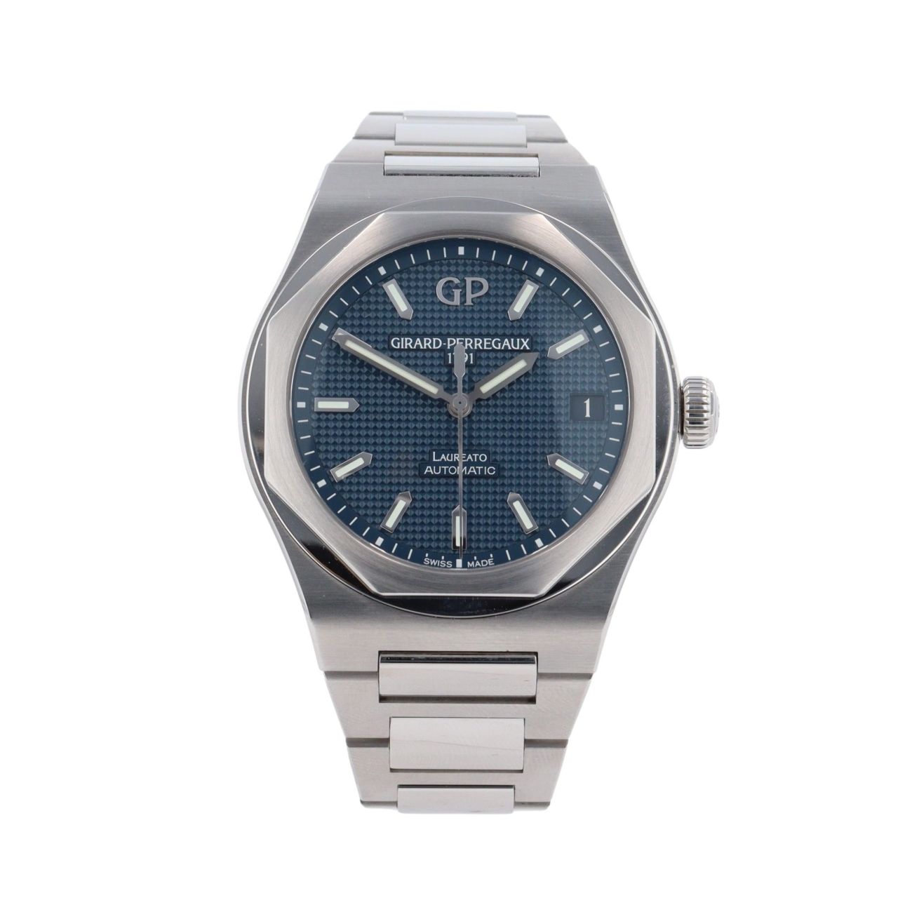 Girard Perregaux Laureato Pre Owned Watch Ref 81010-11-431-11A