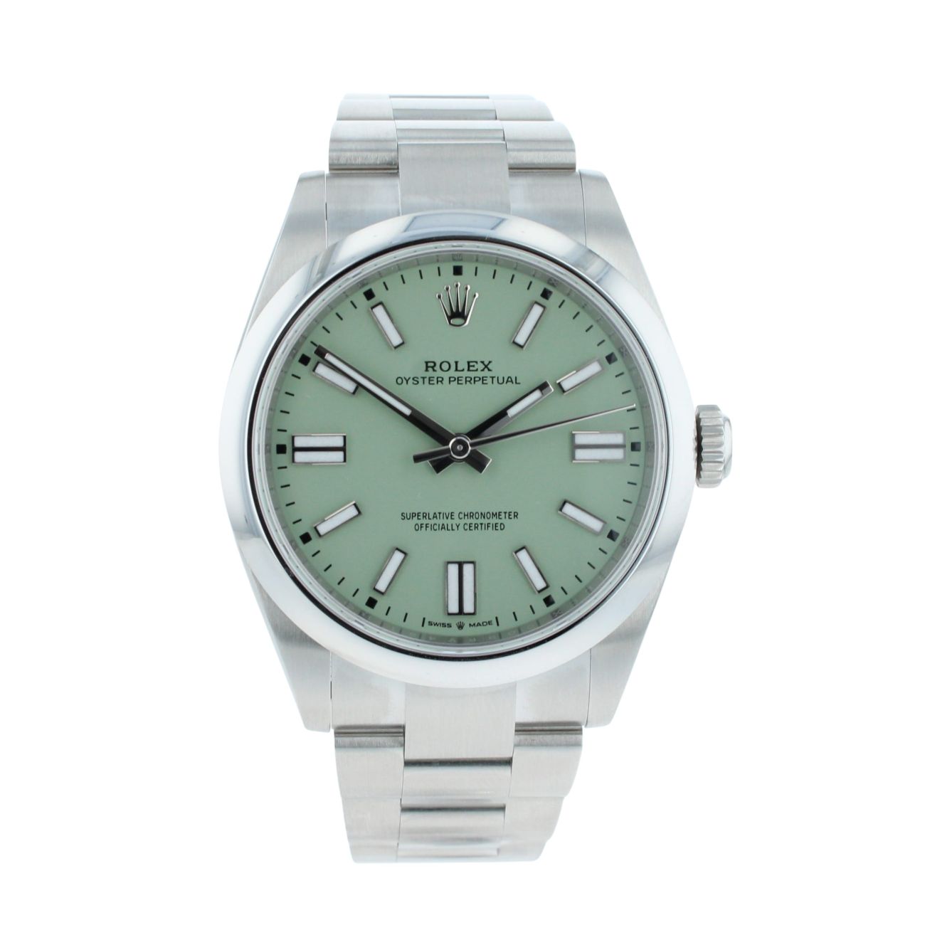 Rolex Oyster Perpetual 'Pistachio' Pre Owned Watch Ref 134300
