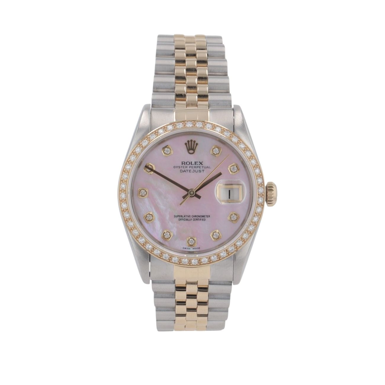 Rolex Custom Datejust Pre Owned Watch Ref 16233