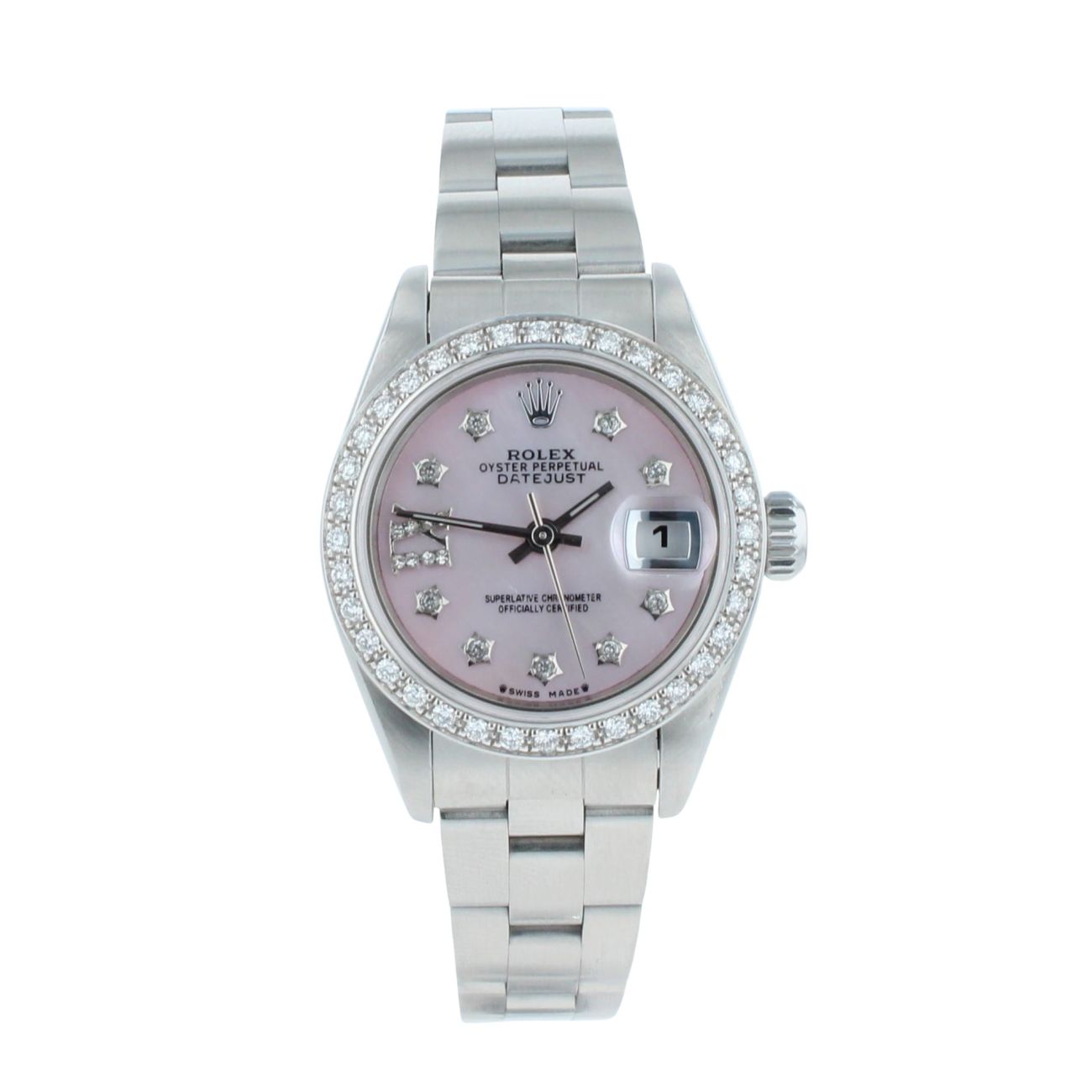 Rolex Custom Oyster Perpetual Date Pre Owned Watch Ref 76190
