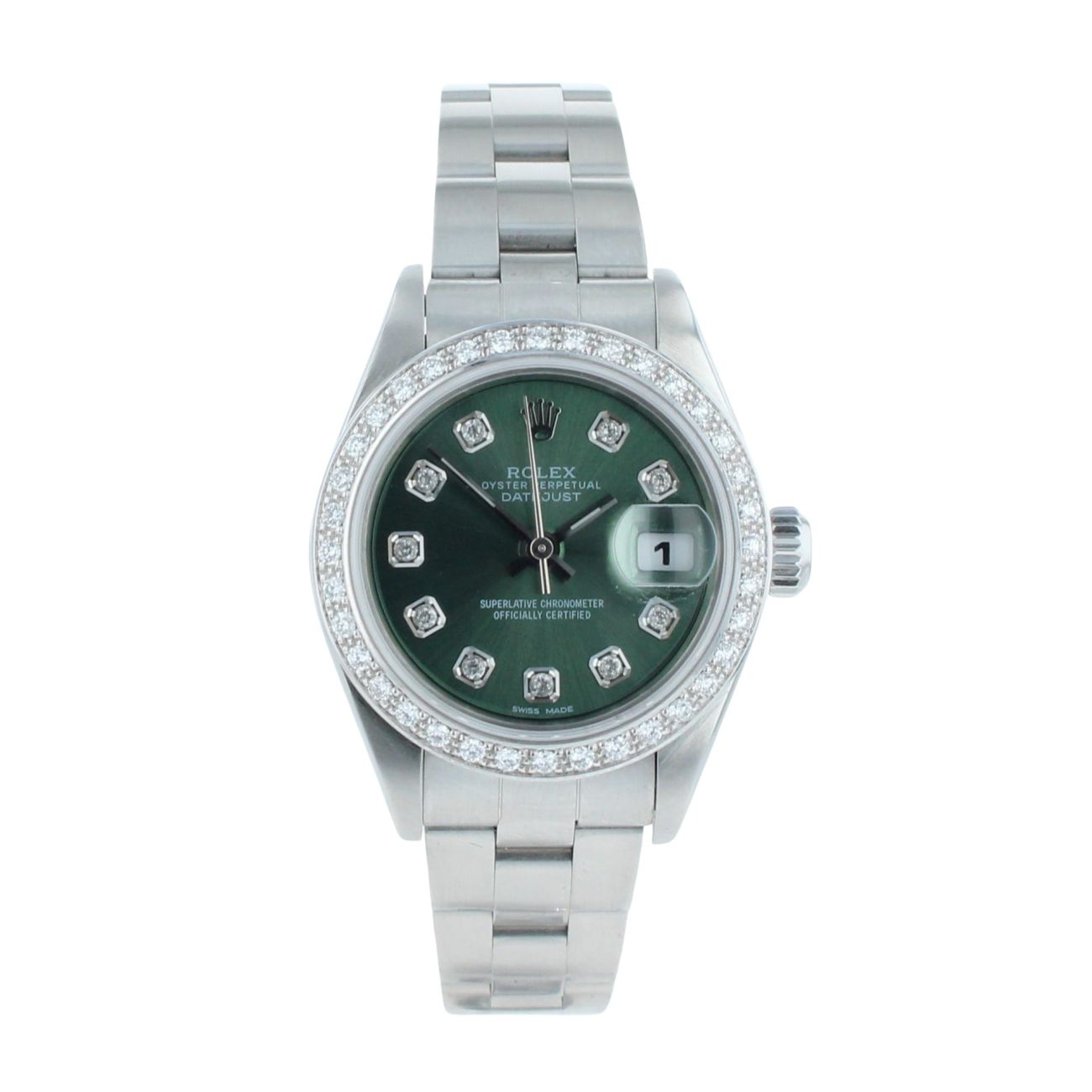 Rolex Custom Oyster Perpetual Date Pre Owned Watch Ref 79160