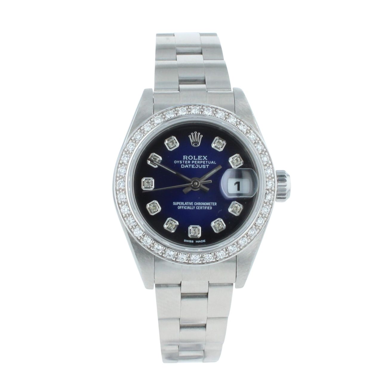Rolex Custom Oyster Perpetual Date Pre Owned Watch Ref 79160
