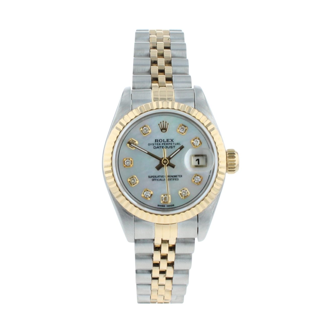 Rolex Custom Datejust Pre Owned Watch Ref 69173