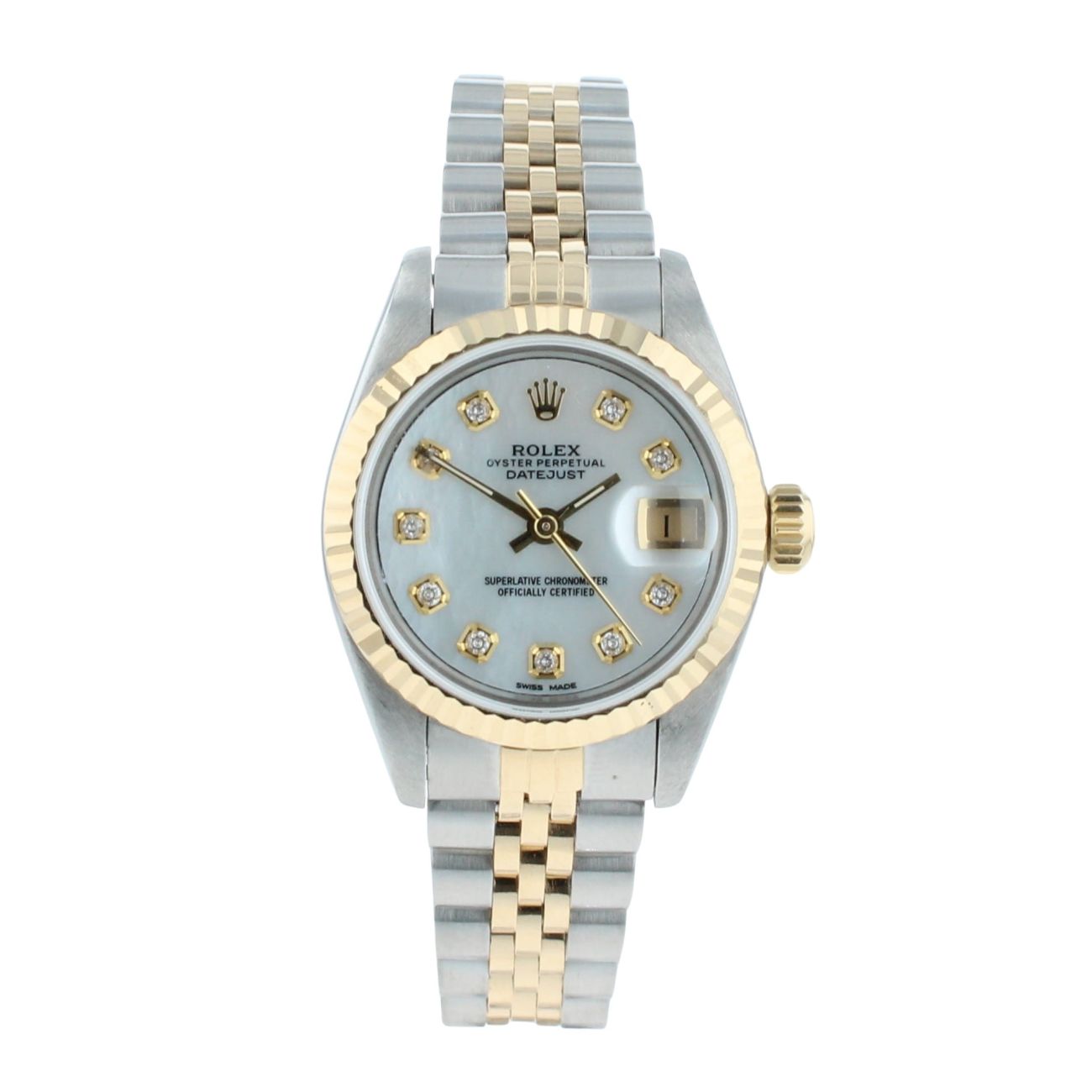 Rolex Custom Datejust Pre Owned Watch Ref 69173