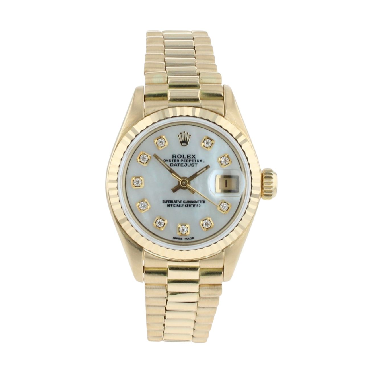 Rolex Custom Datejust Pre Owned Watch Ref 69178