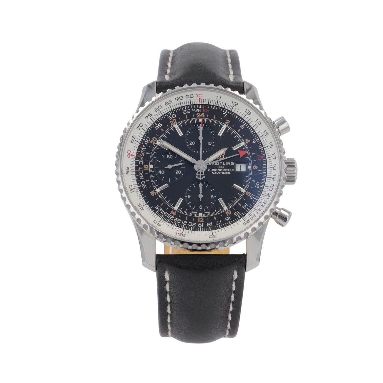 Breitling Navitimer GMT Pre Owned Watch Ref A24322