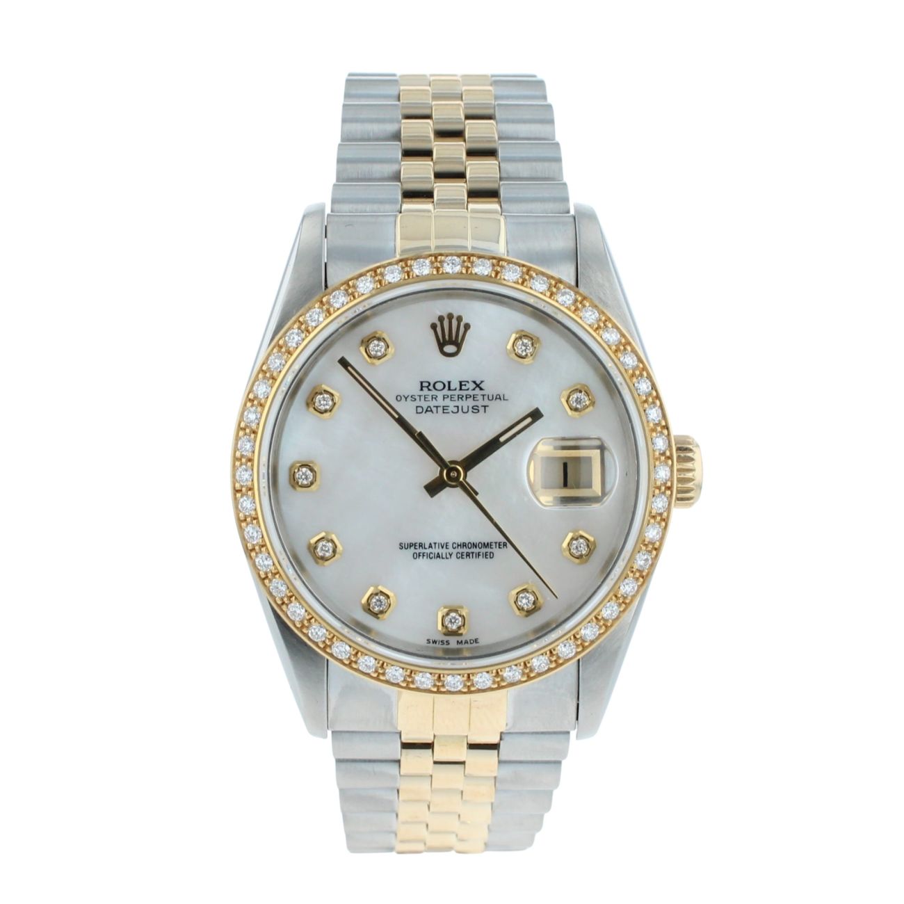 Rolex Custom Datejust Pre Owned Watch Ref 16233
