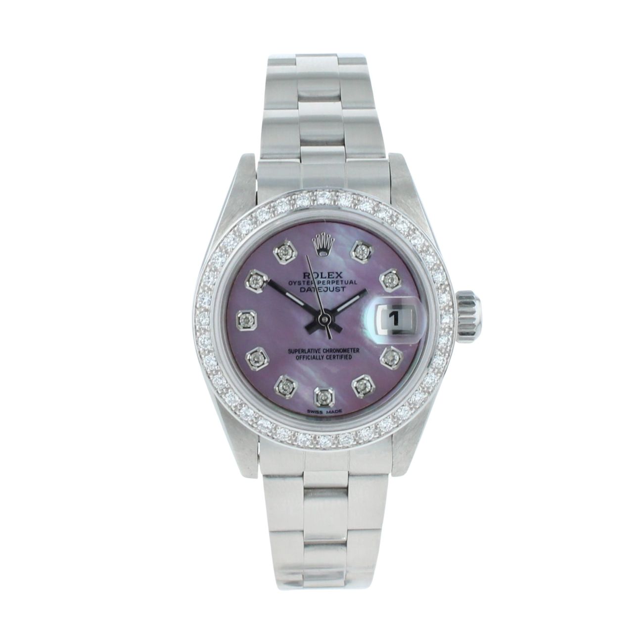 Rolex Custom Oyster Perpetual Date Pre Owned Watch Ref 79160