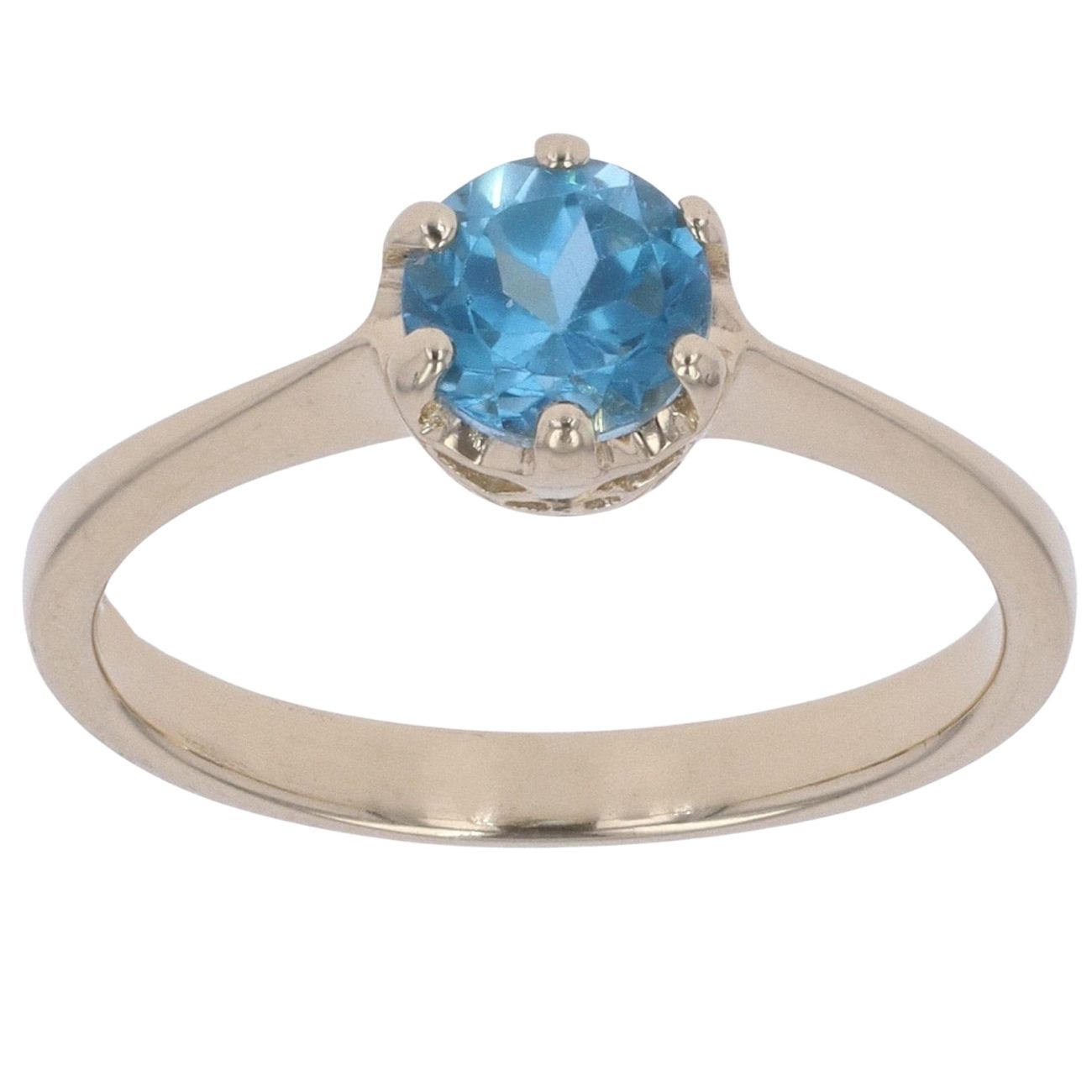 9ct Yellow Gold Blue Topaz Fancy Ring
