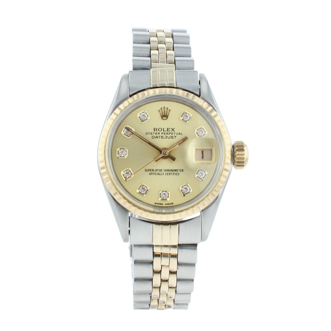 Rolex Custom Oyster Perpetual Date Pre Owned Watch Ref 6516