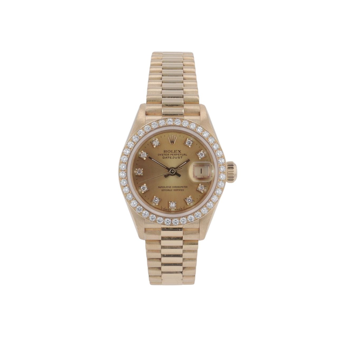 Rolex Custom Datejust Pre Owned Watch Ref 69178