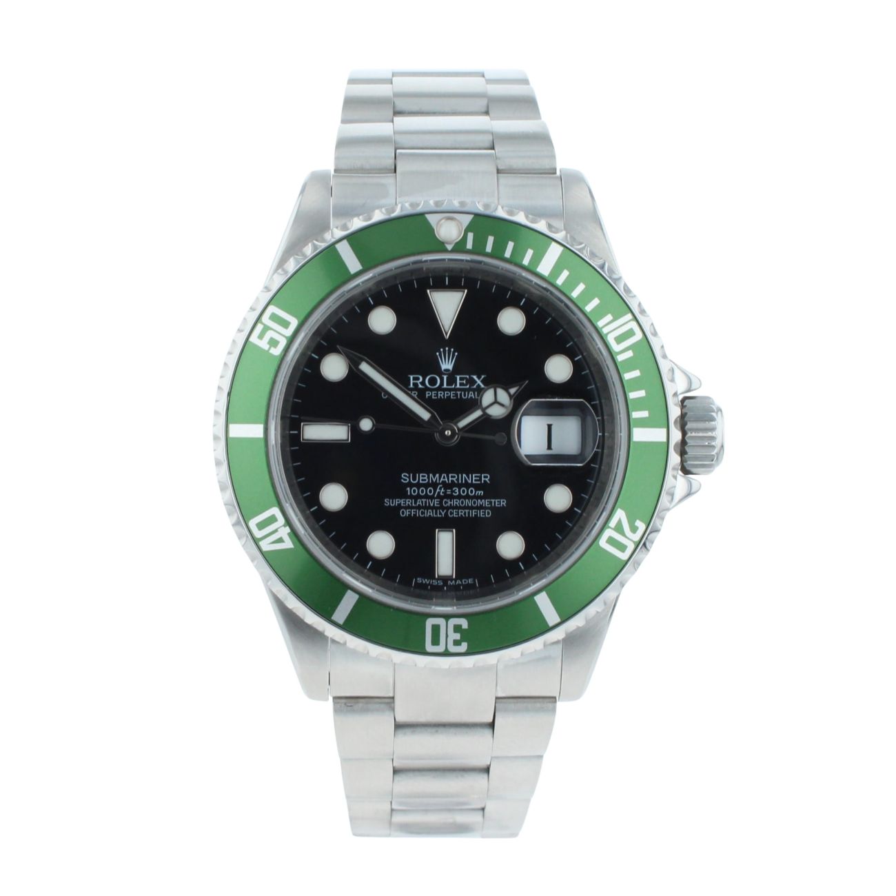 Rolex Submariner 'Kermit' Pre Owned Watch Ref 16610LV