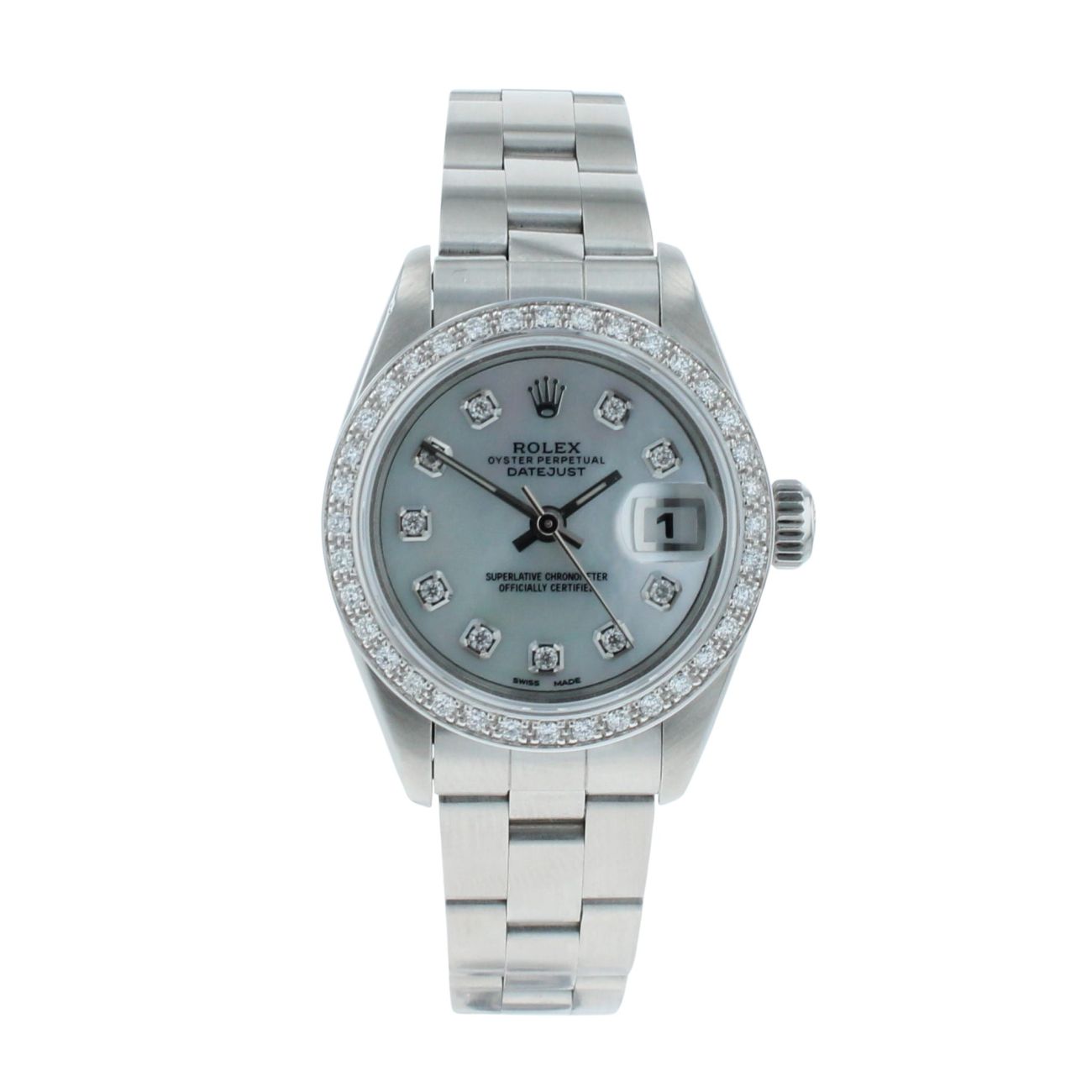 Rolex Custom Oyster Perpetual Date Pre Owned Watch Ref 69160