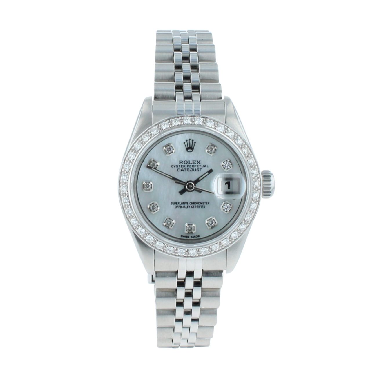 Rolex Custom Oyster Perpetual Date Pre Owned Watch Ref 69160